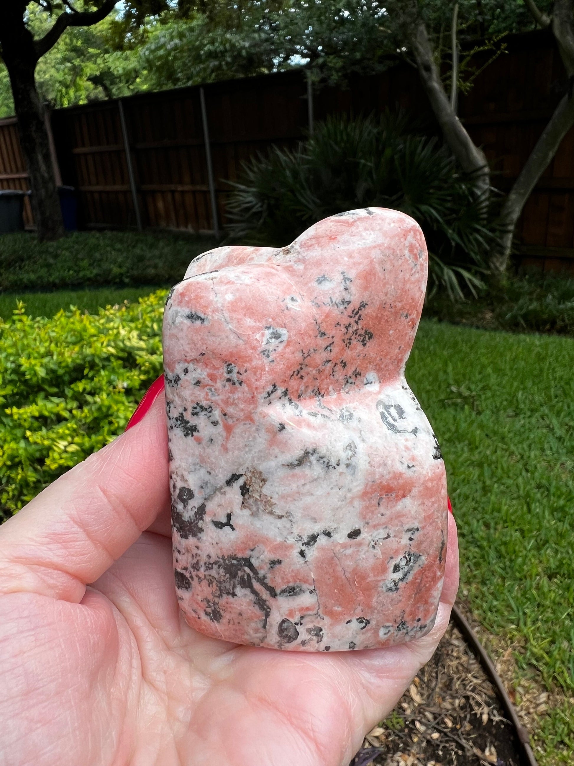 Beautiful Rhodonite Freeform, 3.5”, crystal healing, high vibration crystals, premium