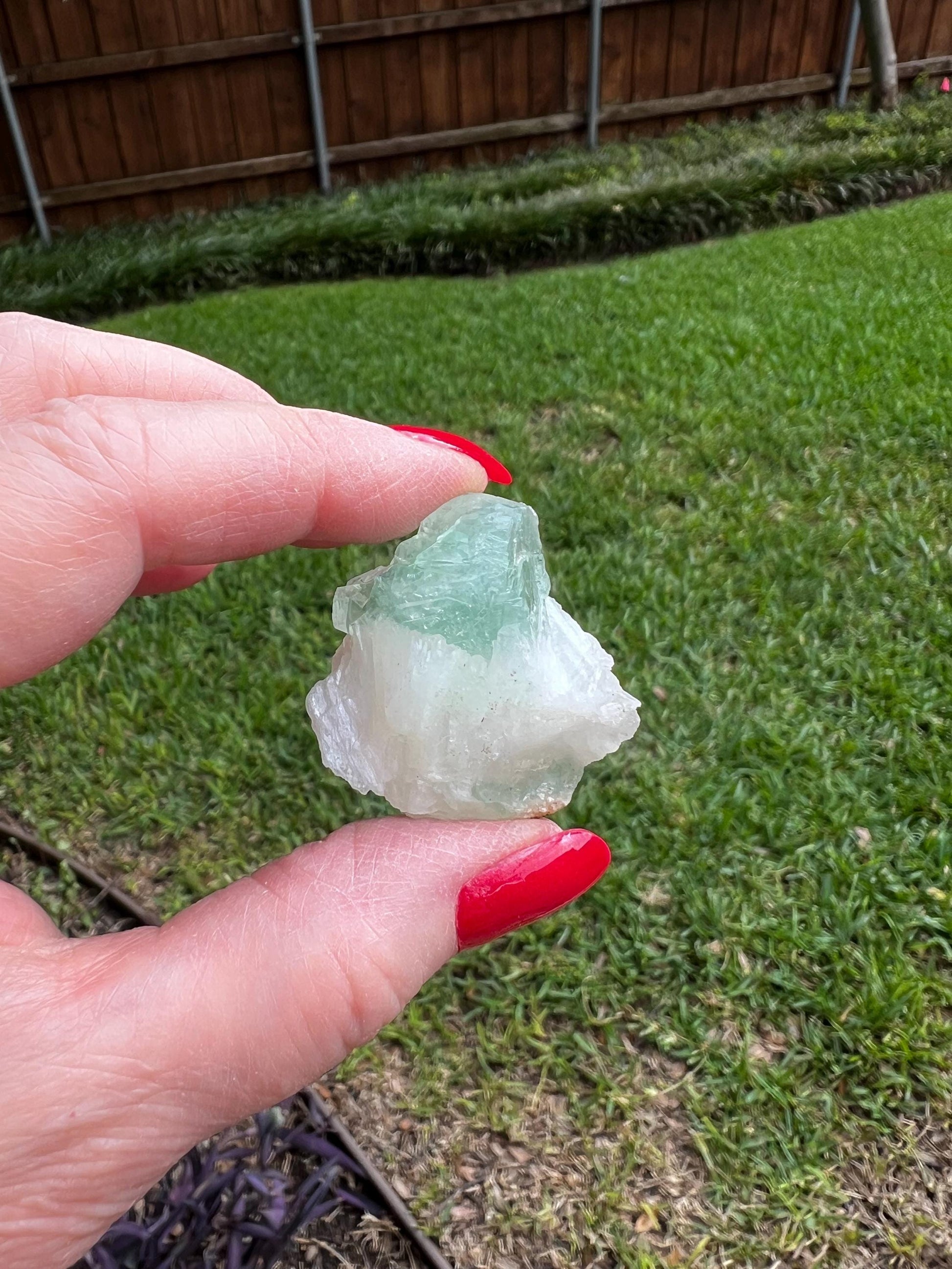 Green Apophyllite with sparkle, celadonite, new, 1”, high vibration crystals, gifts, altar