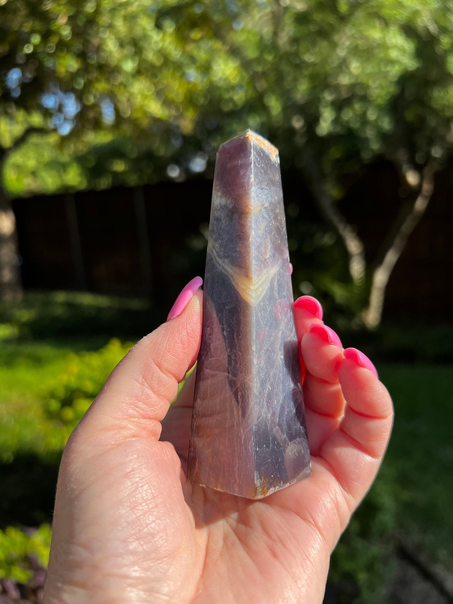 Fabulous Purple Chalcedony Tower, Exquisite, New, crystal healing, high vibration crystals