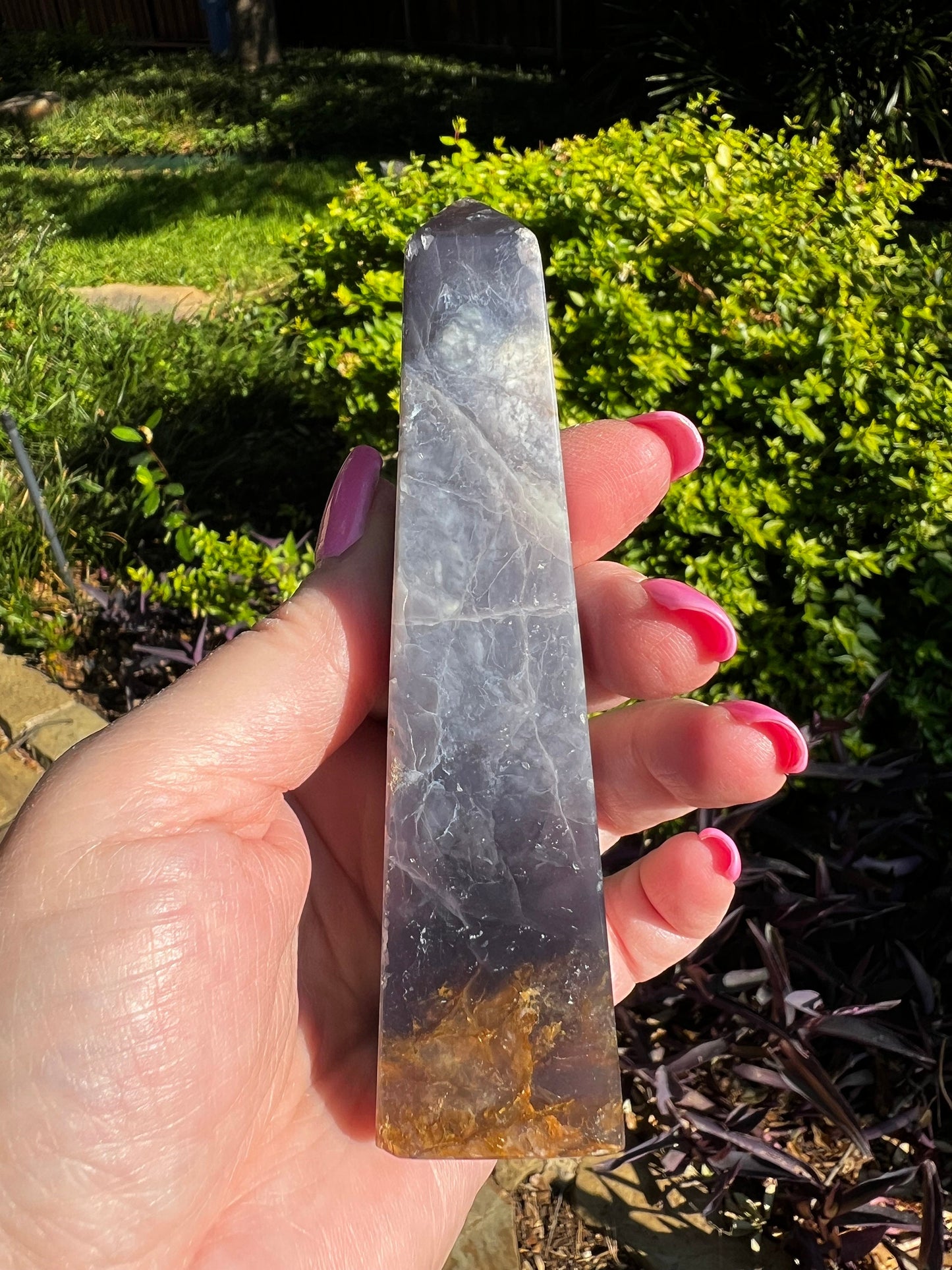 Fabulous Purple Chalcedony Tower, Exquisite, New, crystal healing, high vibration crystals