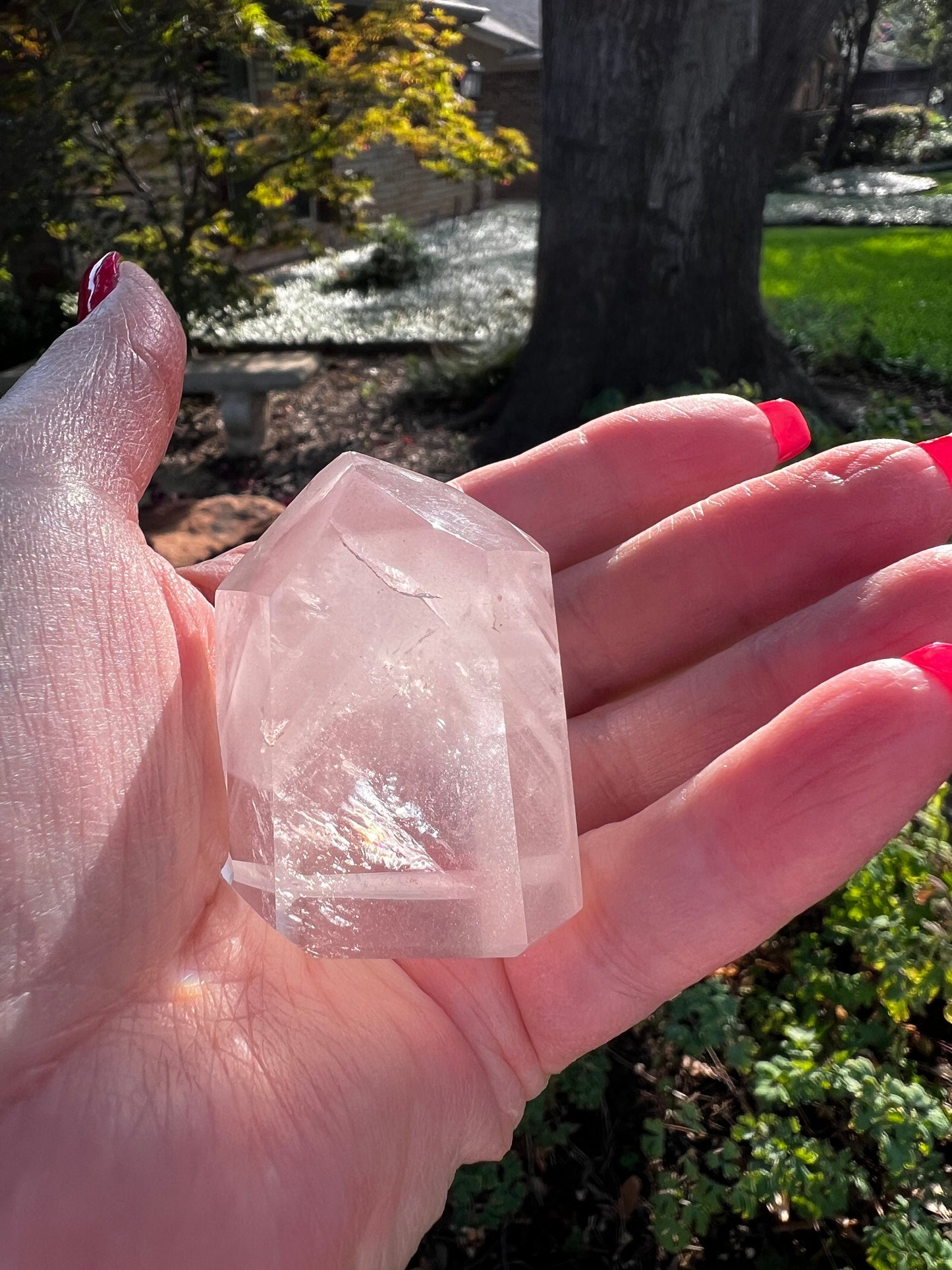 Rare Pink Lithium Lemurian, new, high quality, 1,8”, crystal healing, gift