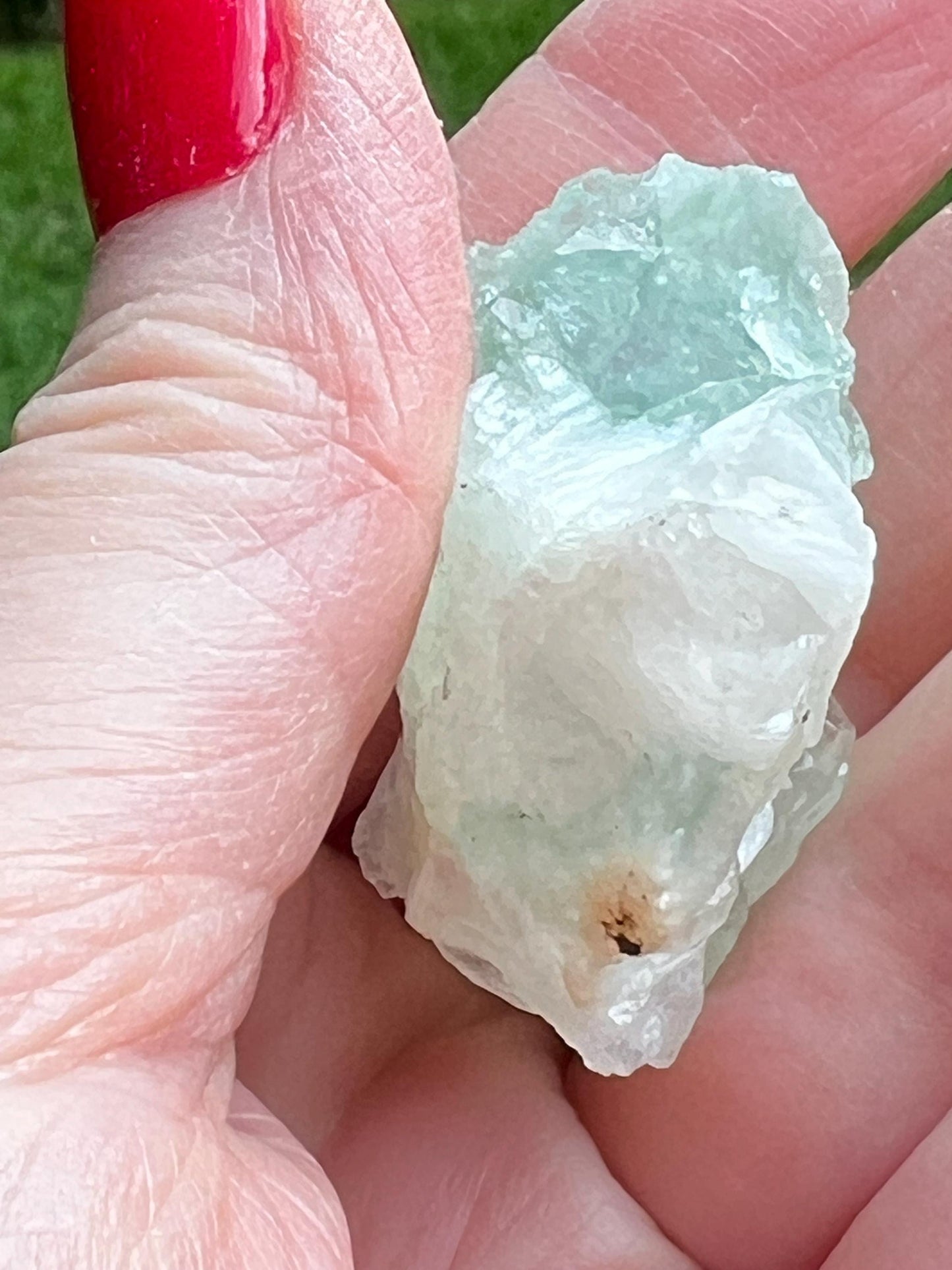 Green Apophyllite with sparkle, celadonite, new, 1”, high vibration crystals, gifts, altar