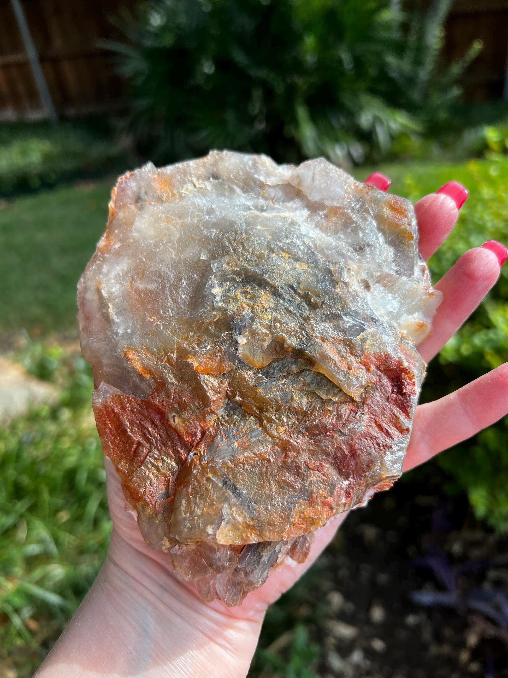 Stunning Red Purple Fluorite Raw Statement Piece, 1.14 pounds, 6”