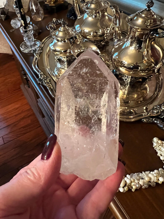 Starbrary Lemurian Wand, Rare, New, gift, 8.5 ounces, 4”, crystal healing, high vibration crystals