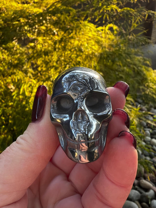 Terahertz Skull, 1.75”, sparkly, new, gift, crystals healing practice, high vibration crystals