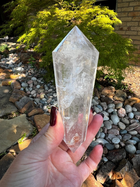 Stunning Lemurian Vogel DT from Brazil, 5.25”, high vibration crystals, altar gift, AAA premium