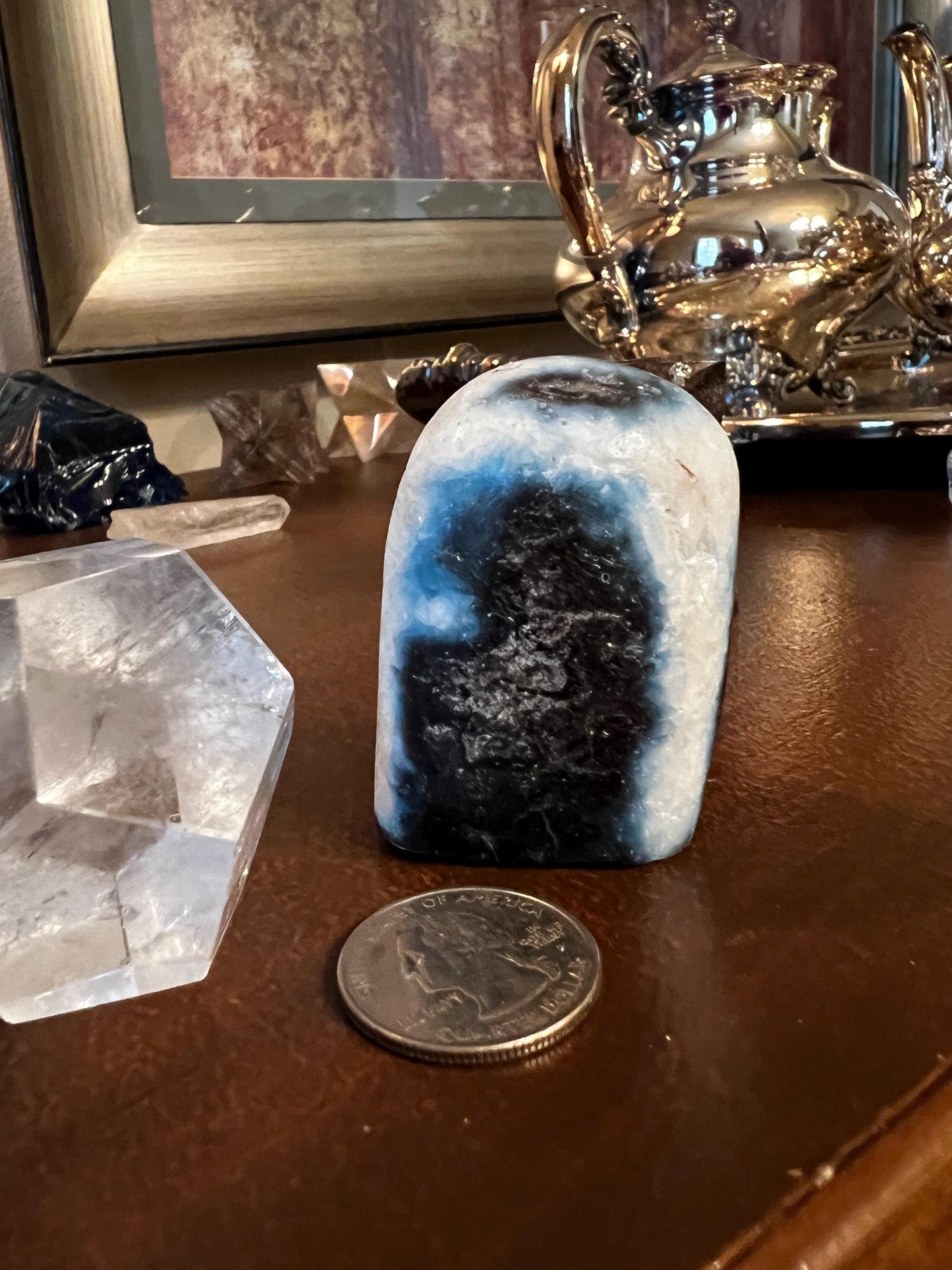 Nakauriite freeform, Blue Ice, Glacierite, 2”, new, gift, altar, crystals, high vibration crystals, rare