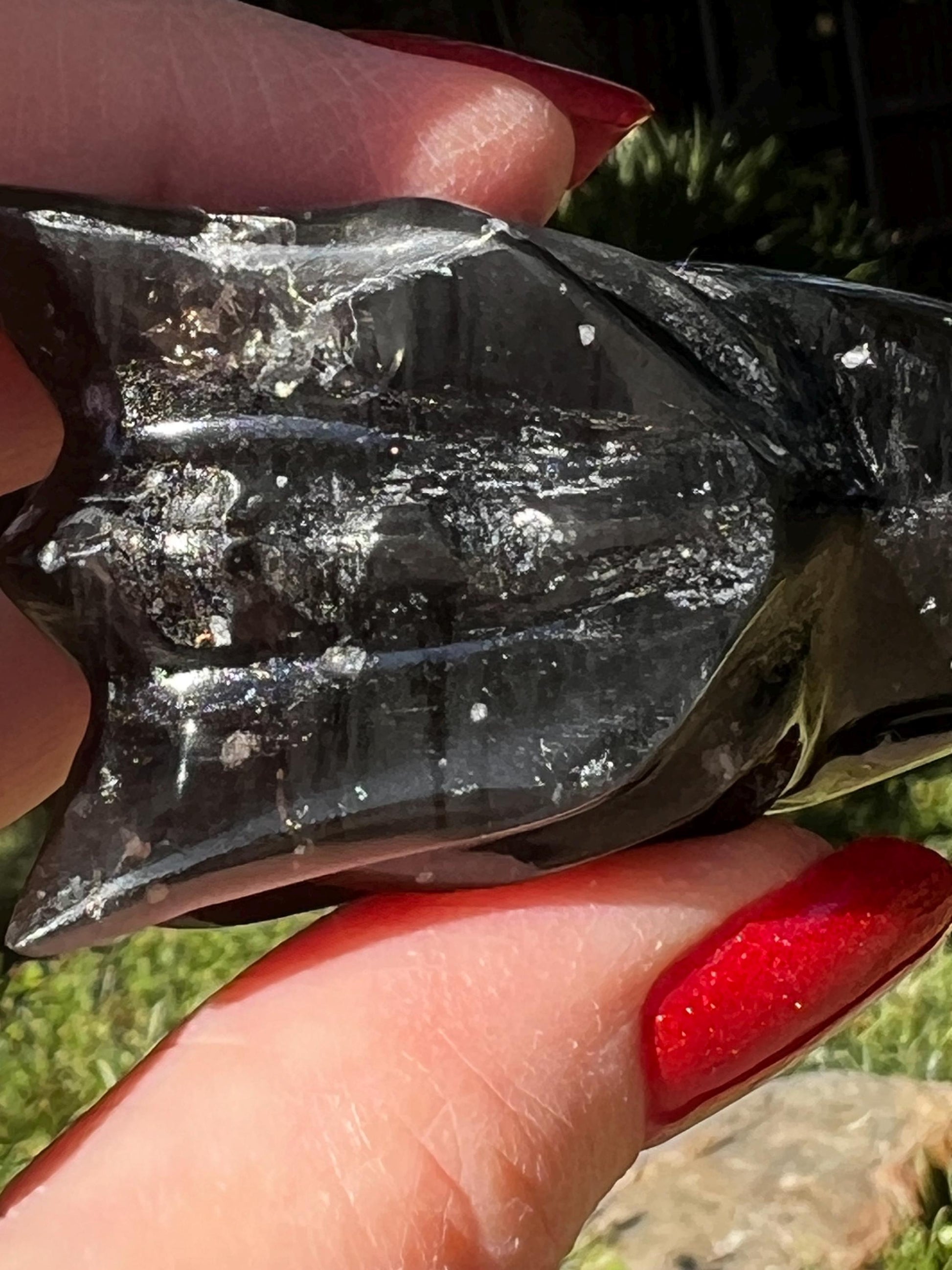 Agni Manitite Tektite Dragon Skull 2”, beautifully carved, crystal healing, premium crystals