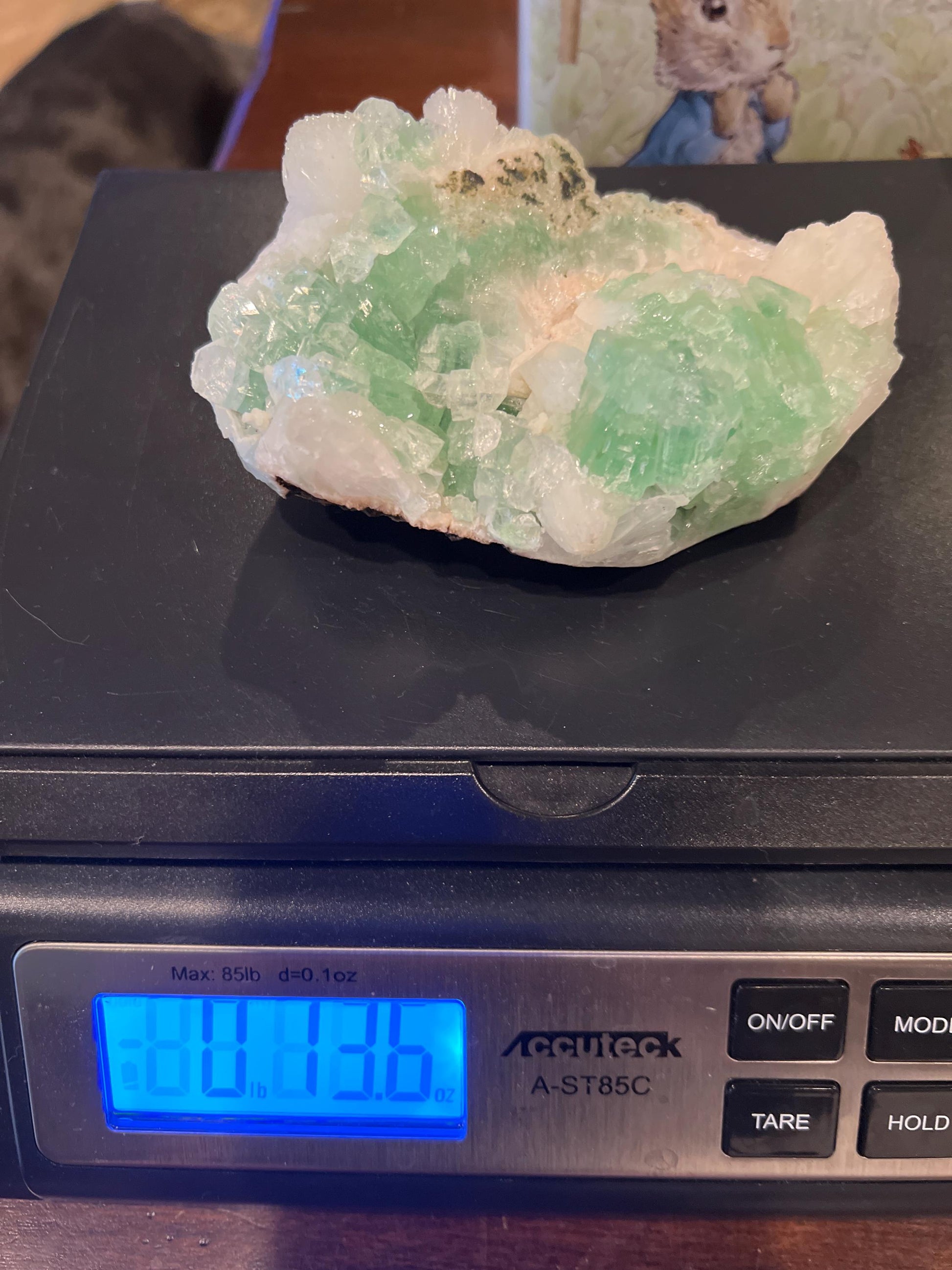 Green Apophyllite Fairy Bed with sparkle, celadonite, new, 4.5”, high vibration crystals, gifts, altar