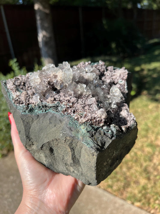 Sparkly Apophyllite Fairy Bed points like diamonds, high vibration crystals, statement piece, 7”