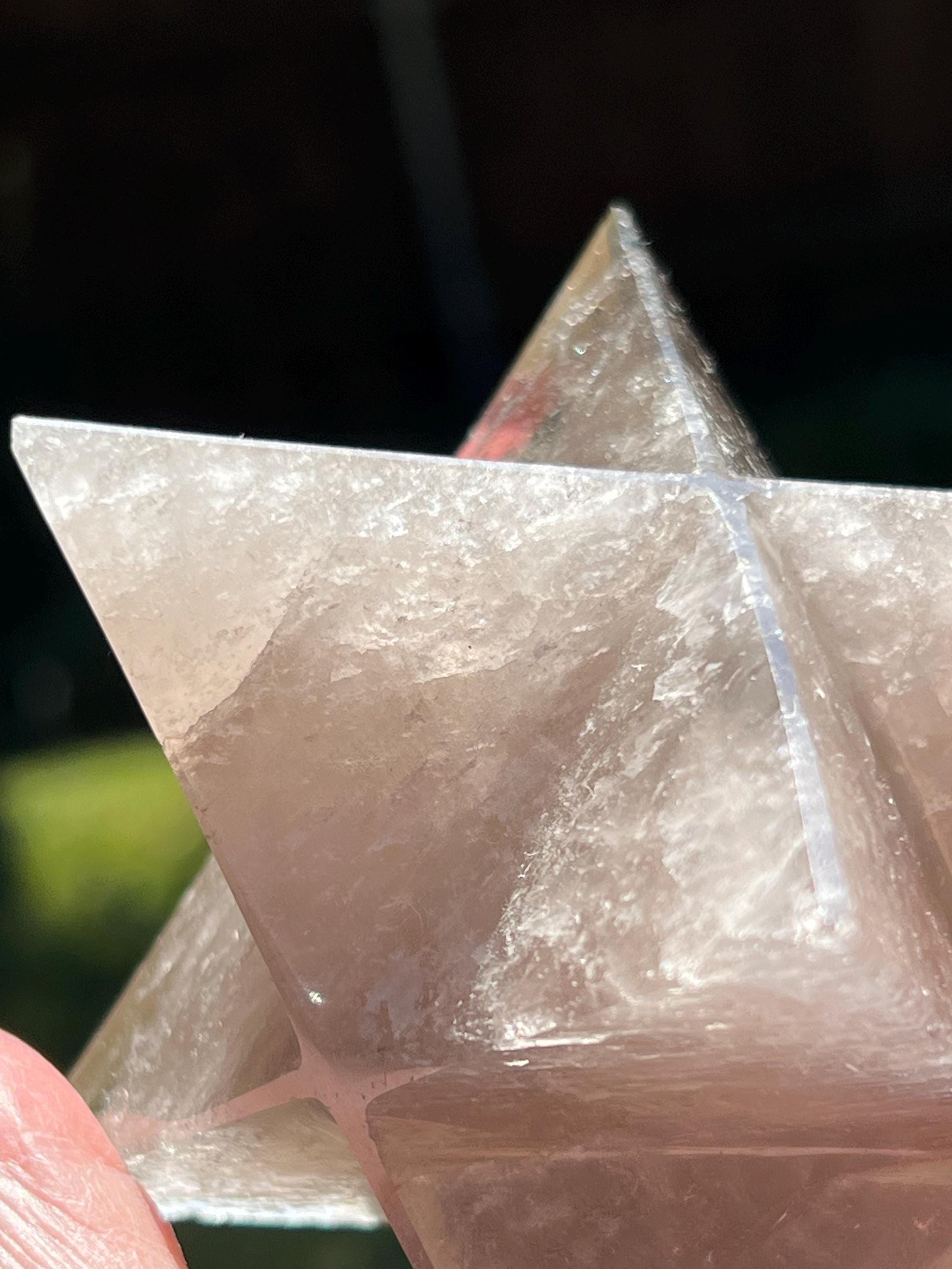 Smoky Quartz Merkaba Star 4”, high vibration crystals, crystal healing, rainbows, gift