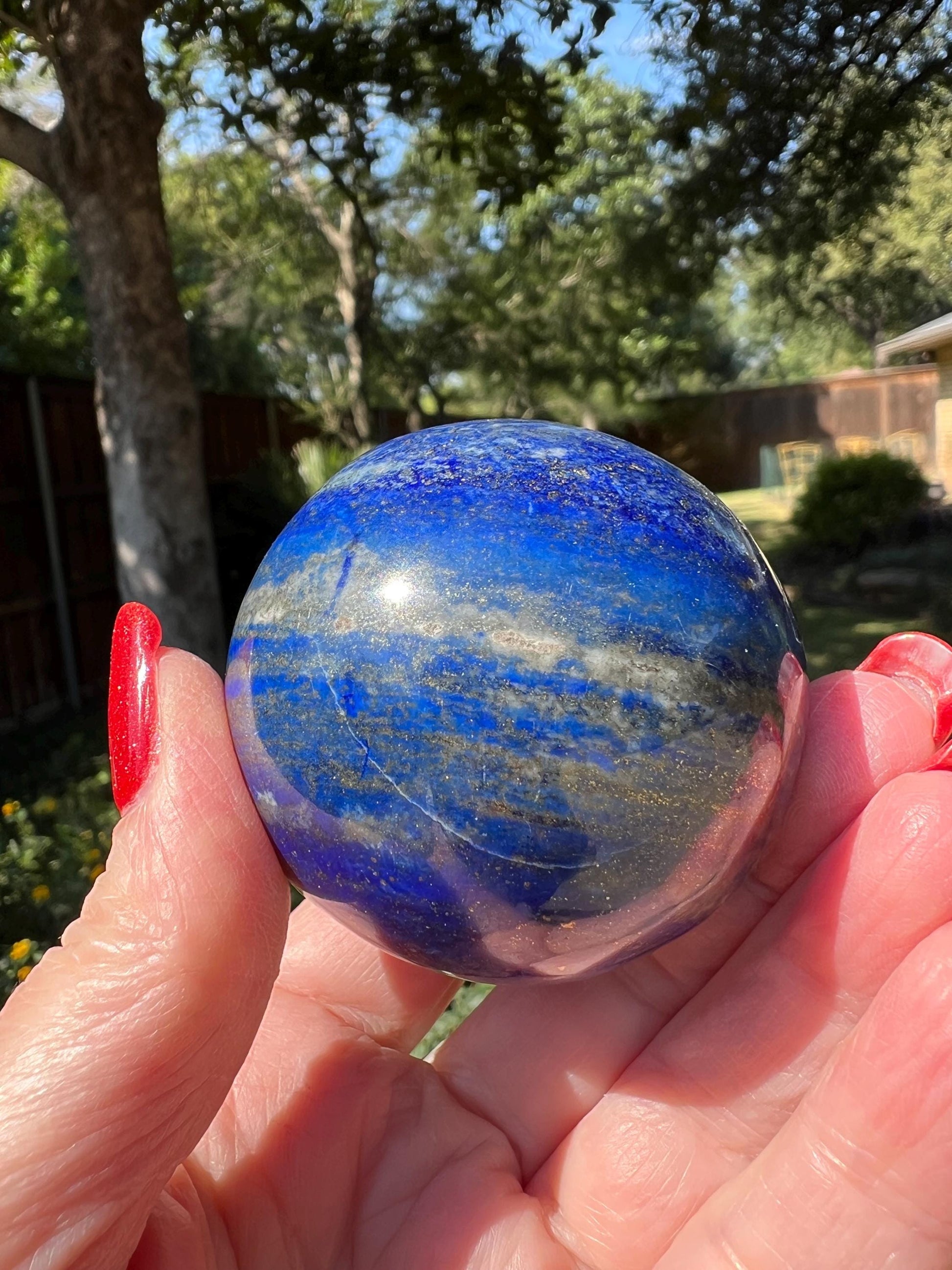 Lapis Lazuli sphere, 6.6”, New, High Vibration Crystals, Crystal Healing, altar, gift