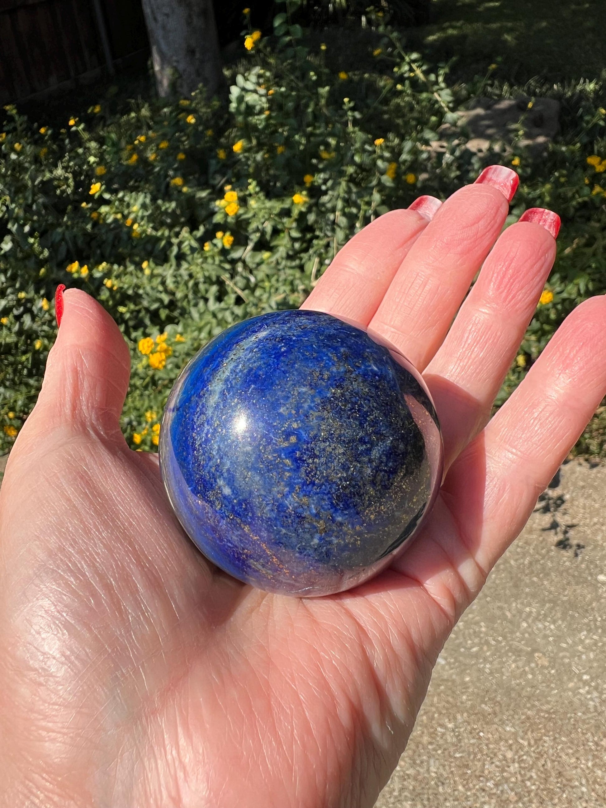 Lapis Lazuli sphere, 6.6”, New, High Vibration Crystals, Crystal Healing, altar, gift