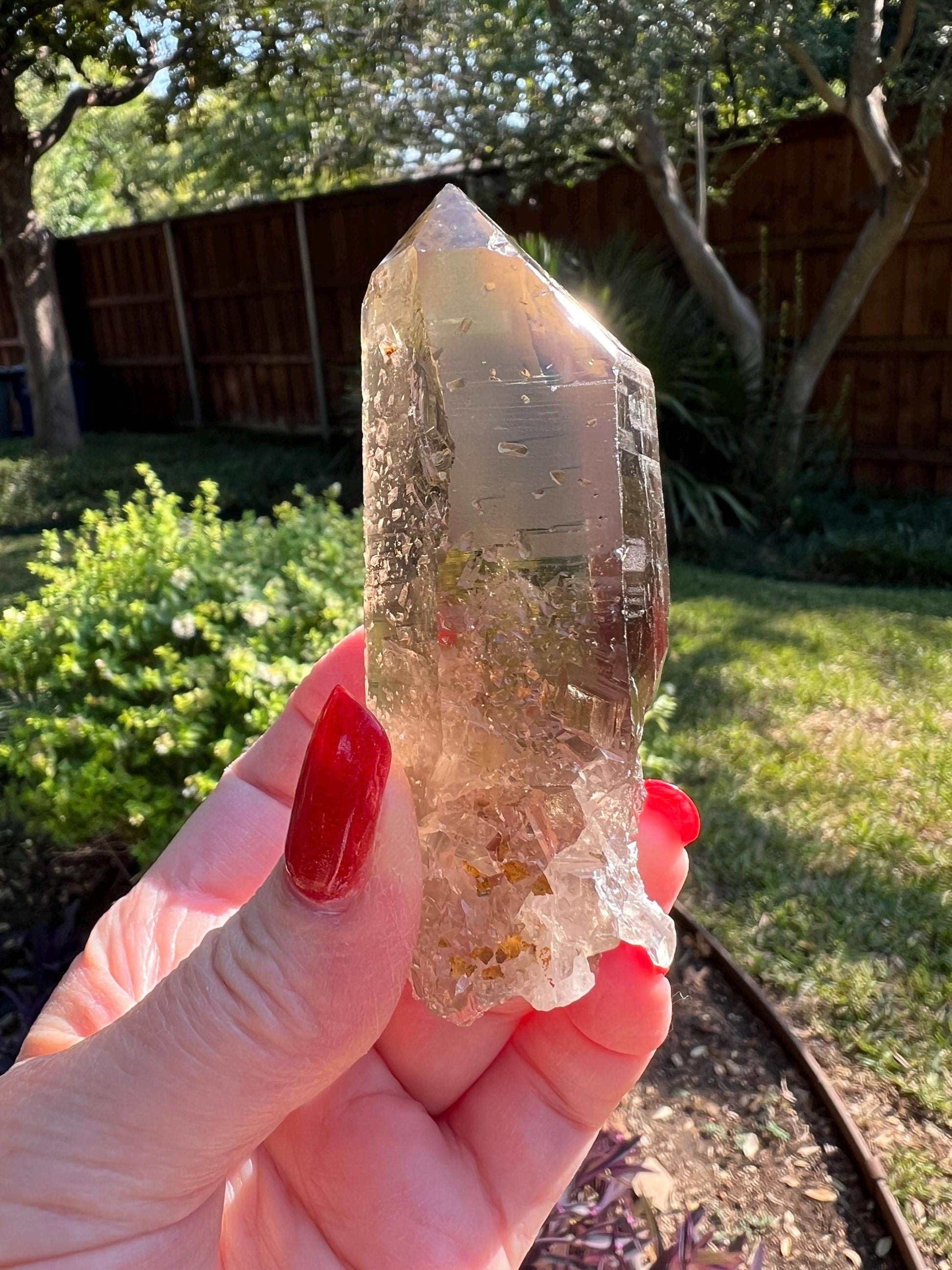 Smoky Lemurian wand, 3.5”, record keepers, high vibration crystals, crystal healing, gift