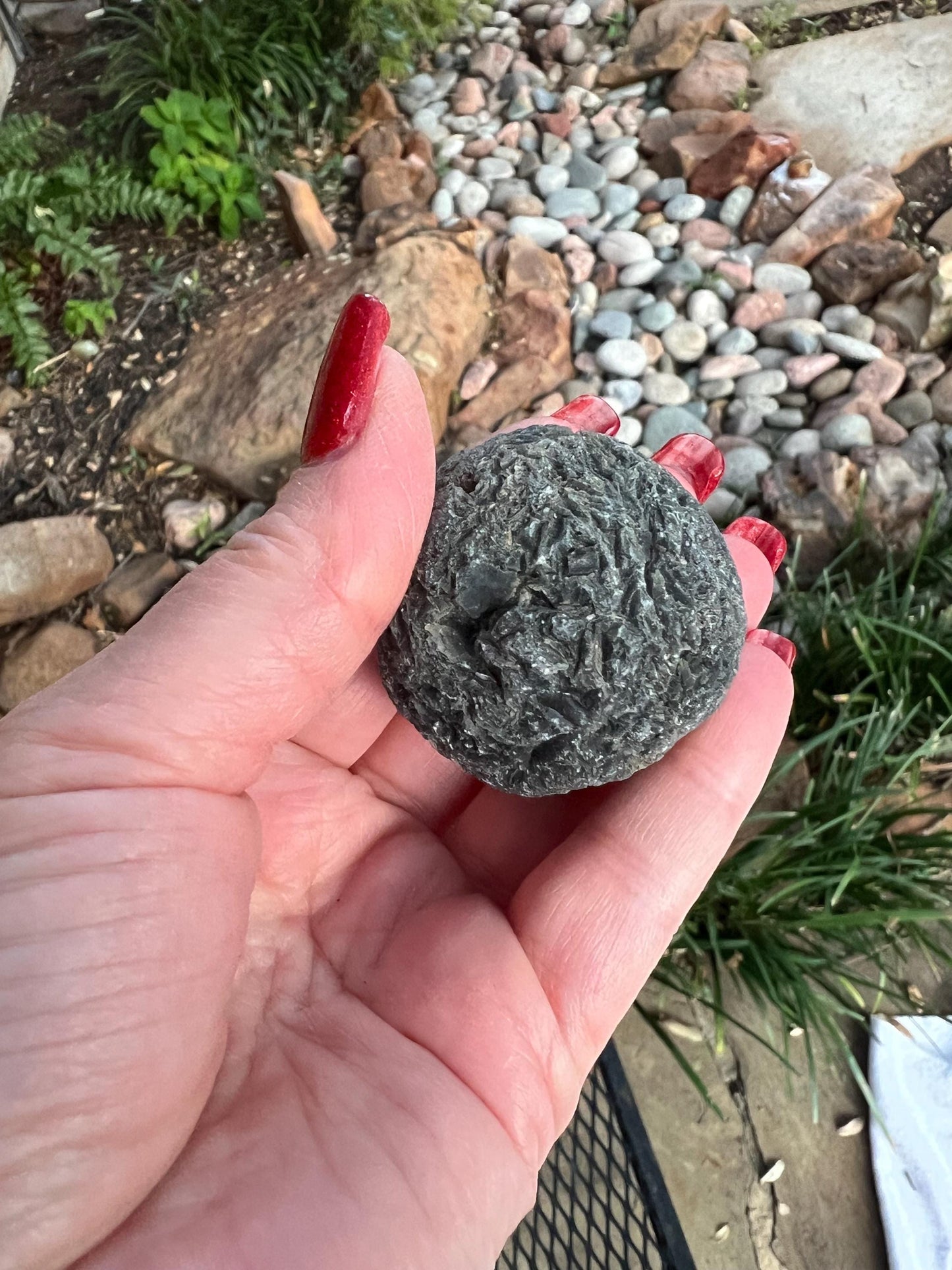 Large Agni Manitite Tektite Palm Stone, Tumbled, 1.75”, new in shop and hand-collected, high vibration crystals