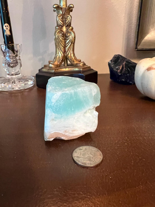 Caribbean Blue Calcite, AAA grade raw chunk, natural, Crystals, crystal healing, rocks, specimen, high vibration healing sessions