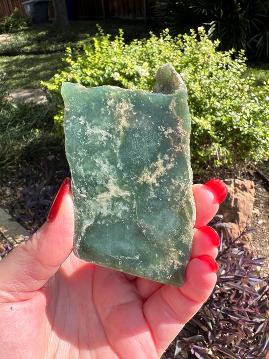 Grape Jade Slice, new, 3.25”, gifts, crystal healing, altar, tarot, authentic jade, high vibration crystals