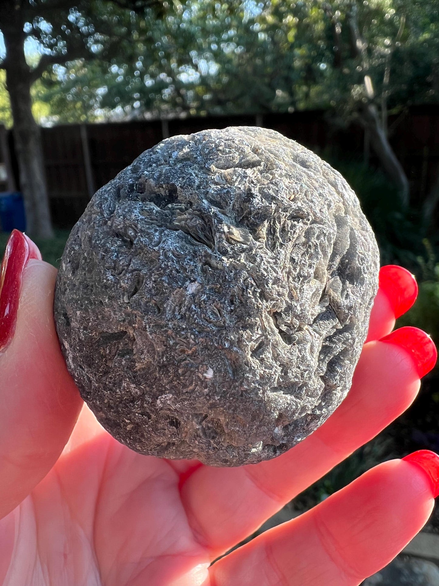 Large Agni Manitite Tektite Palm Stone, Tumbled, 2”, new in shop and hand-collected, high vibration crystals