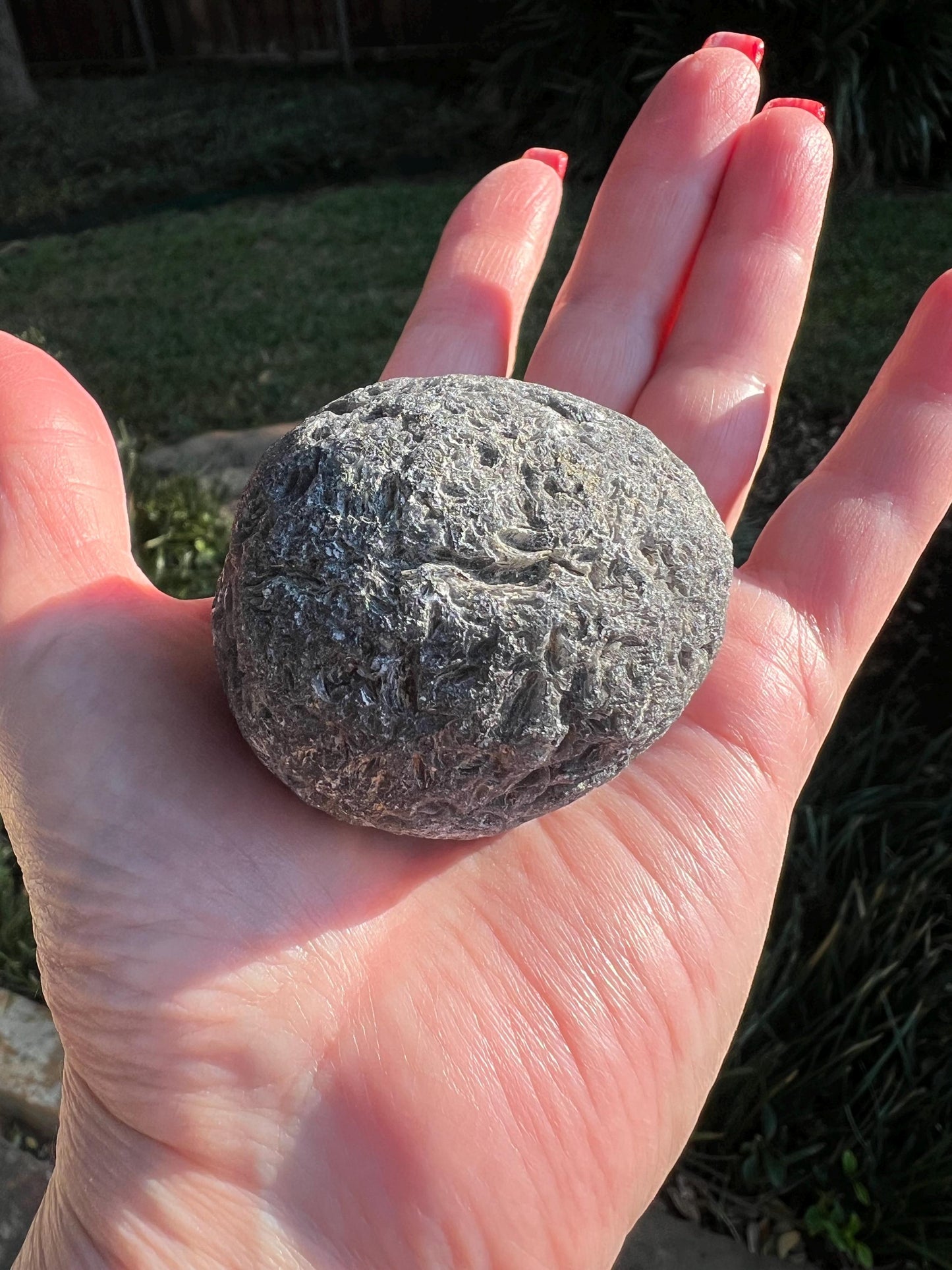 Large Agni Manitite Tektite Palm Stone, Tumbled, 2”, new in shop and hand-collected, high vibration crystals