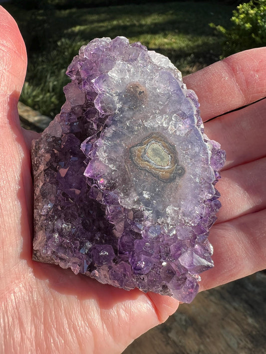 Large Grape Galaxy Stalactite Eye Amethyst Bed, 3”, altar, gift, crystals, high vibration crystals