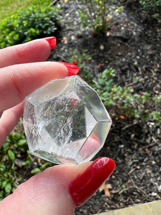 Lemurian Dodecahedron, Polished cut carving, 1.5”, fine Lemurian healing magick crystal, high vibration crystals