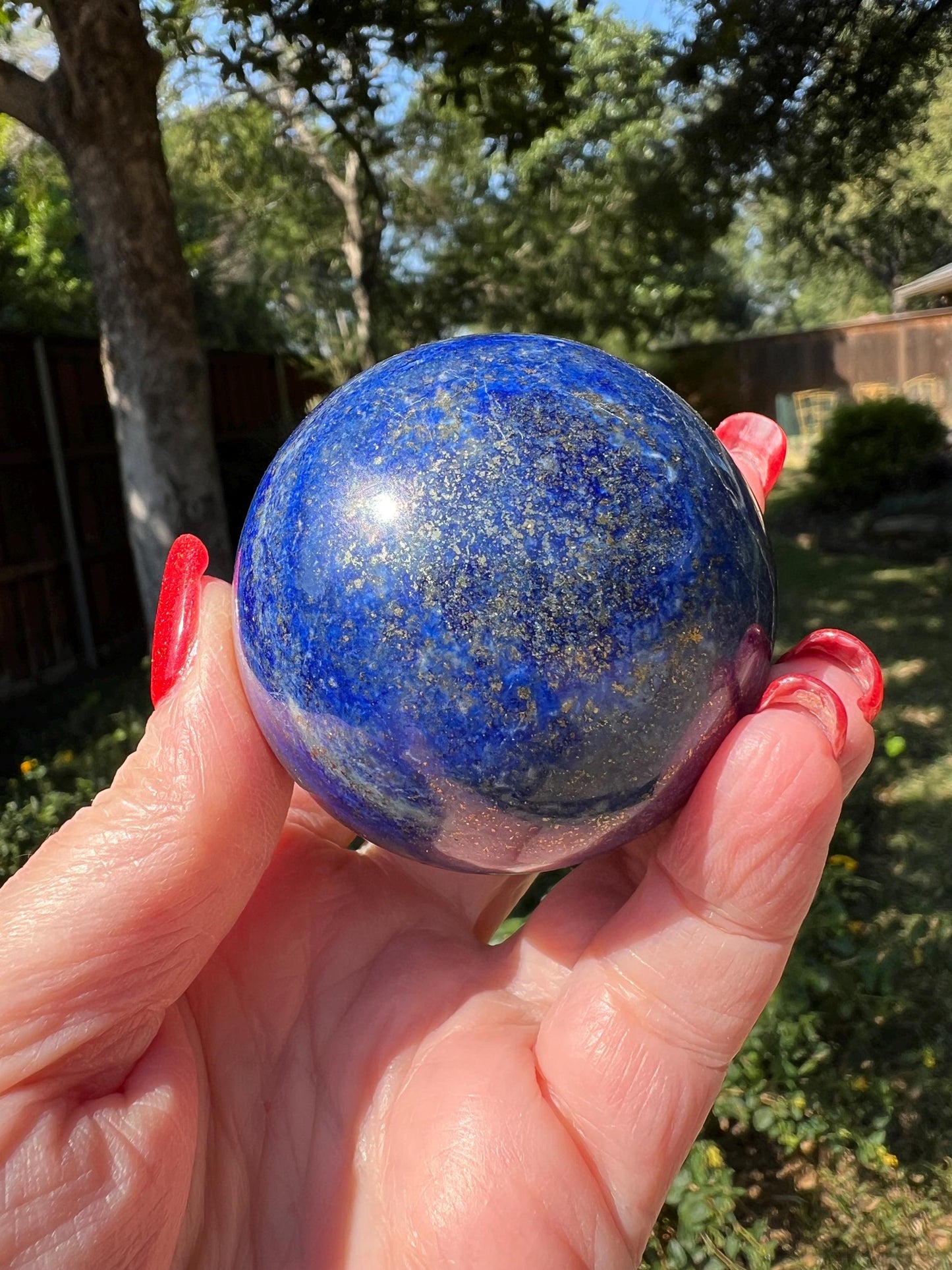 Lapis Lazuli sphere, 6.6”, New, High Vibration Crystals, Crystal Healing, altar, gift