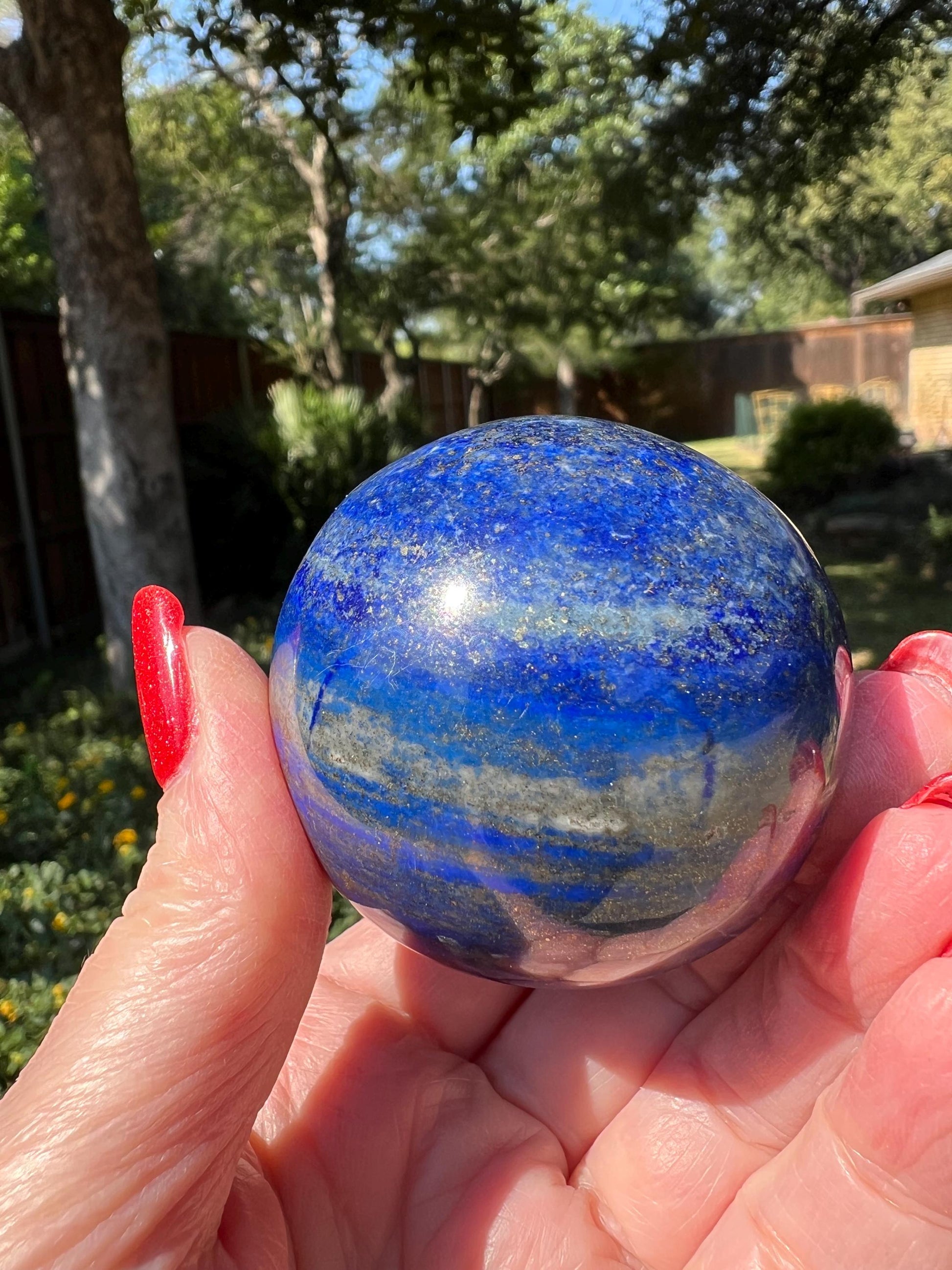 Lapis Lazuli sphere, 6.6”, New, High Vibration Crystals, Crystal Healing, altar, gift