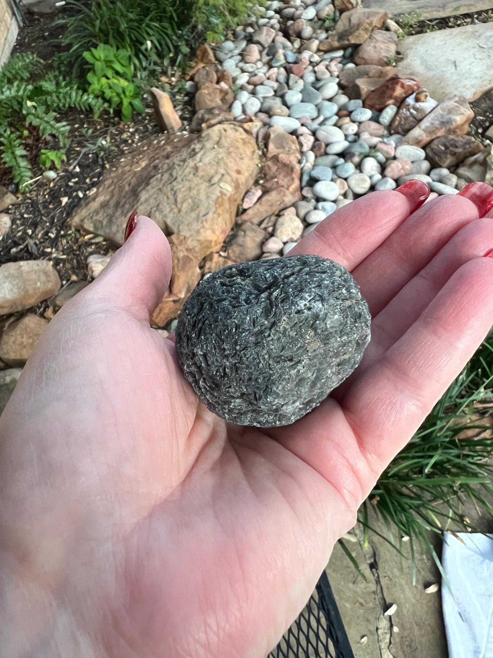 Large Agni Manitite Tektite Palm Stone, Tumbled, 1.75”, new in shop and hand-collected, high vibration crystals