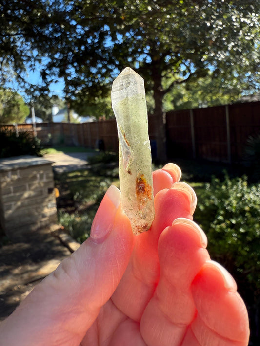 Banff-Blessed Pink & Mint DT Lemurian Wand, Rare, New, gift, 2.1”, crystal healing, high vibration crystals