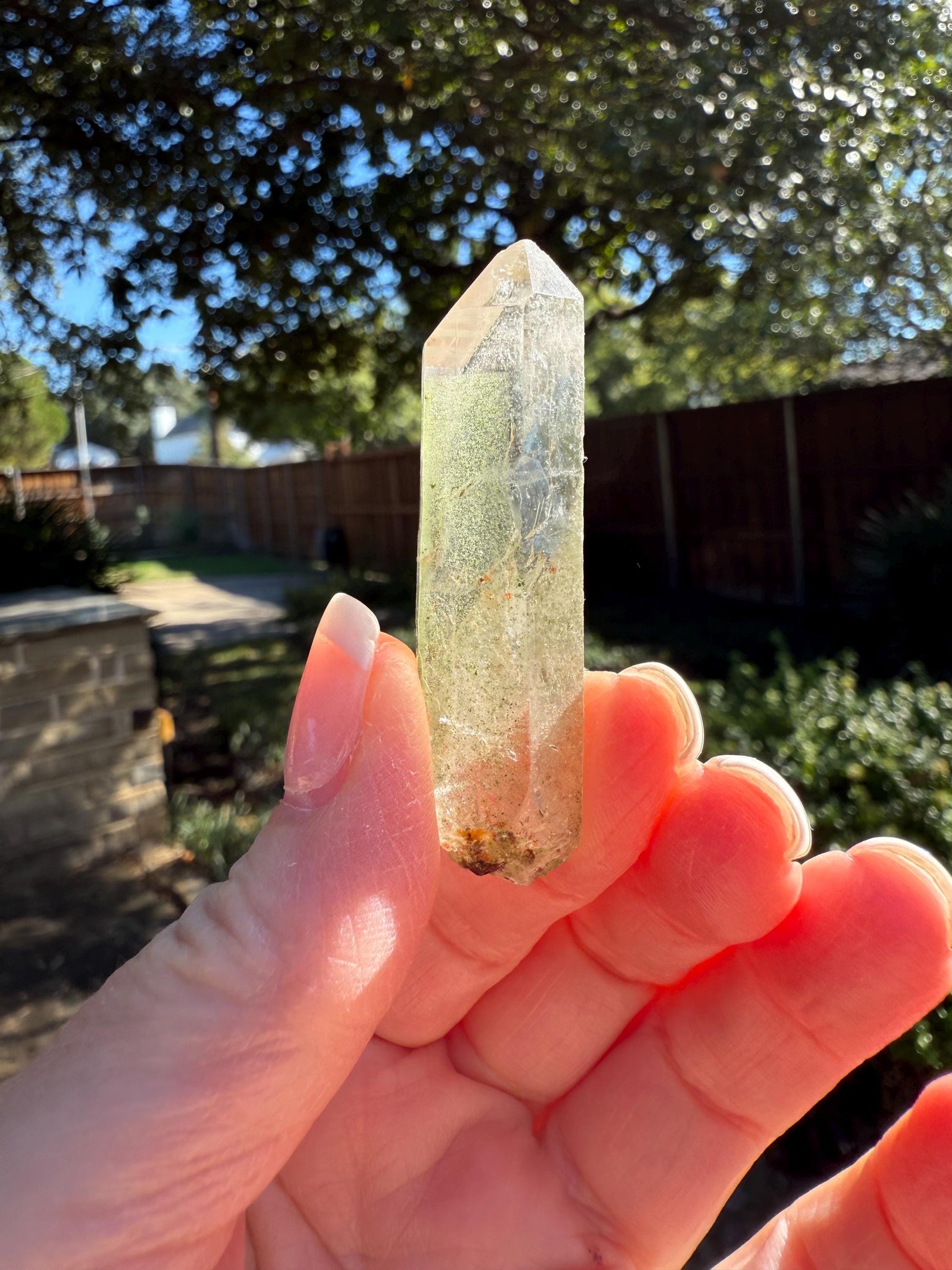 Banff-Blessed Pink & Mint DT Lemurian Wand, Rare, New, gift, 2.1”, crystal healing, high vibration crystals