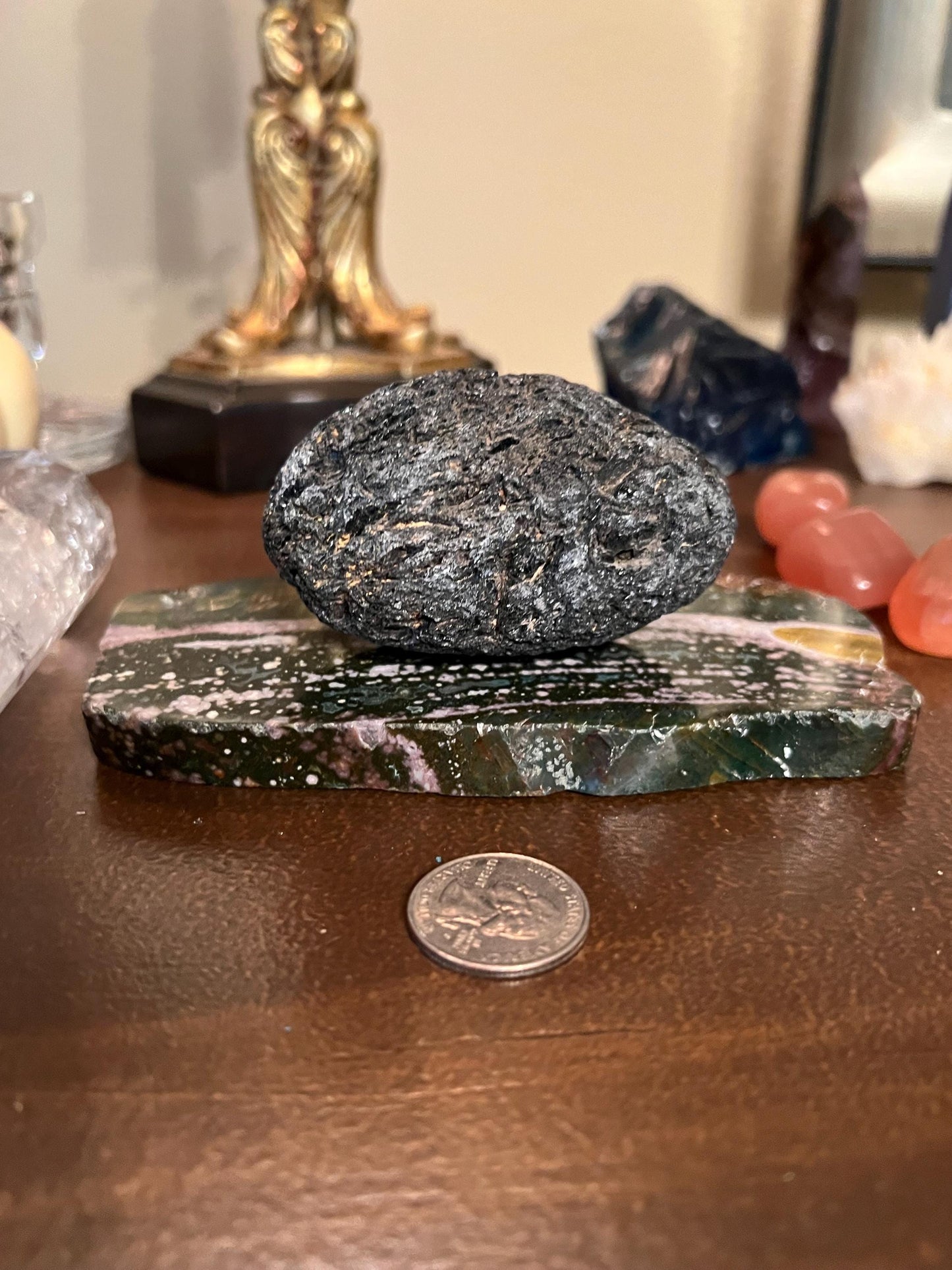 Jumbo Agni Manitite Tektite Palm Stone, Tumbled, 3.25”, new in shop and hand-collected, high vibration crystals