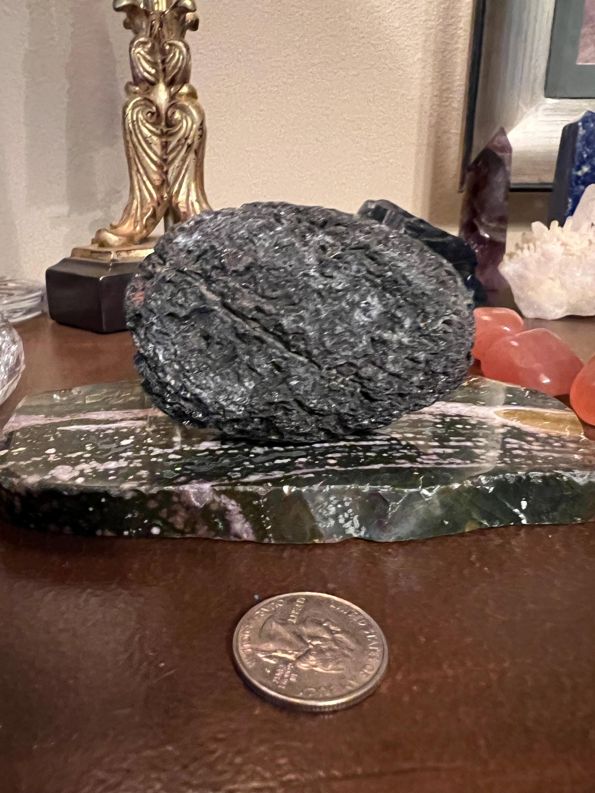 Jumbo Agni Manitite Tektite Palm Stone, Tumbled, 3.25”, new in shop and hand-collected, high vibration crystals