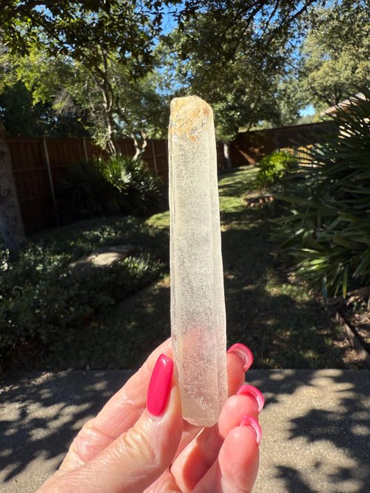 Divine Sugar DT Laser Singing Lemurian Wand 4.75”, New, gift, altar, high vibration crystals