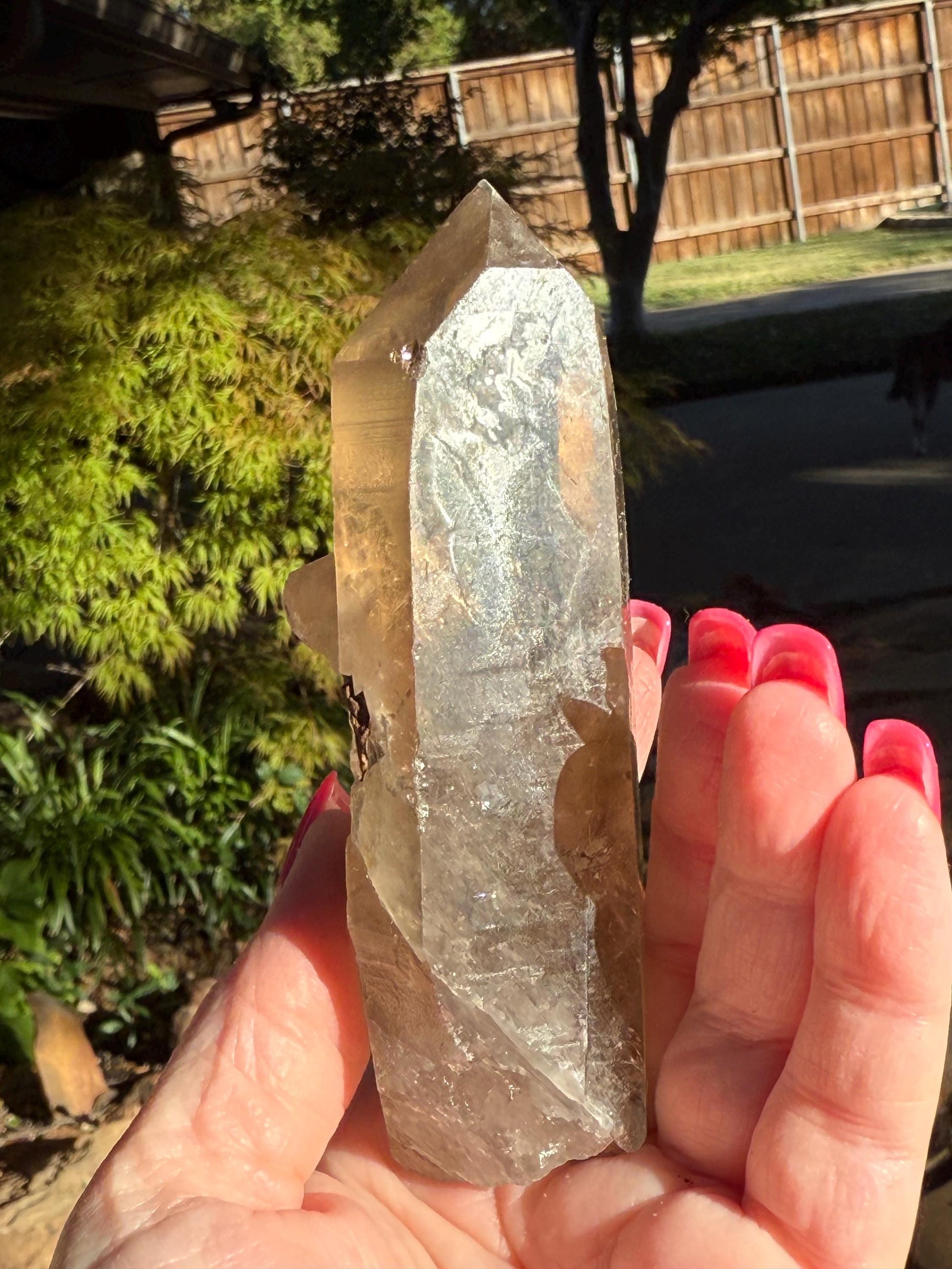 Smoky Lemurian wand, 3.5”, record keepers, high vibration crystals, crystal healing, gift