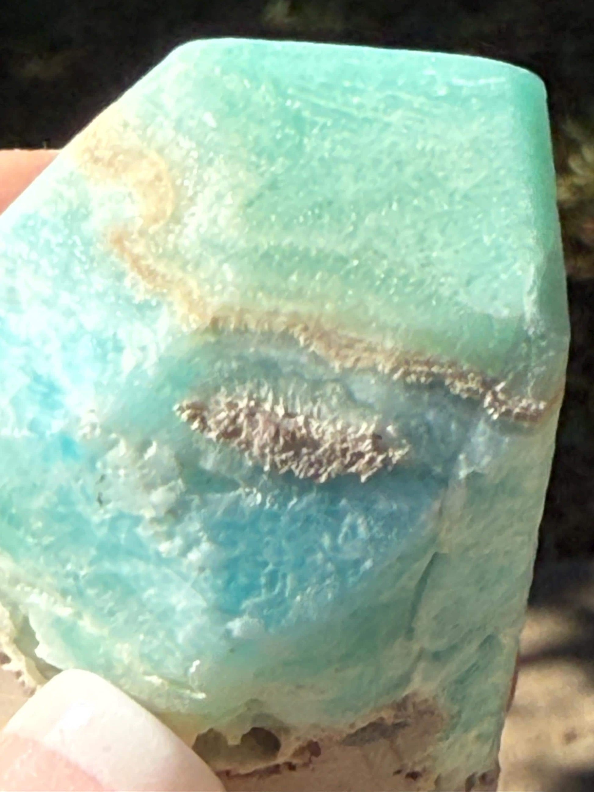 Blue Aragonite raw chunk 1.75”, New, Crystal Healing, Gift, Altar, High Vibration Crystals