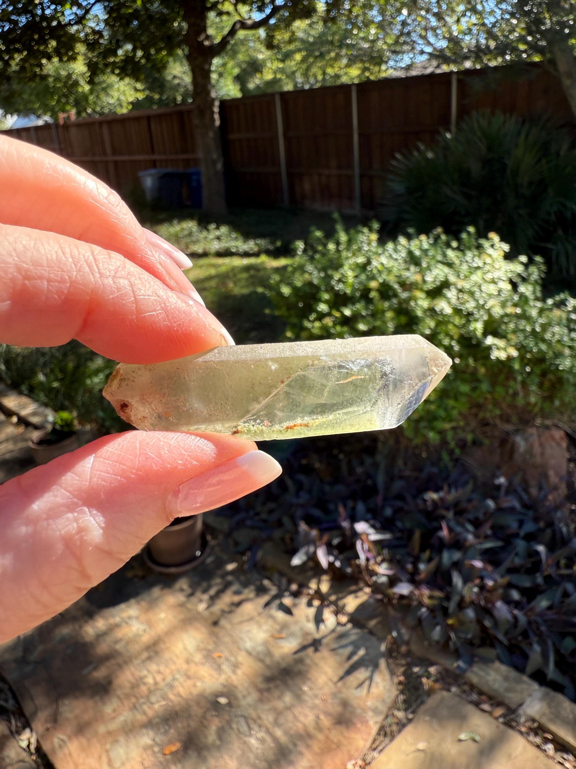 Banff-Blessed Pink & Mint DT Lemurian Wand, Rare, New, gift, 2.1”, crystal healing, high vibration crystals