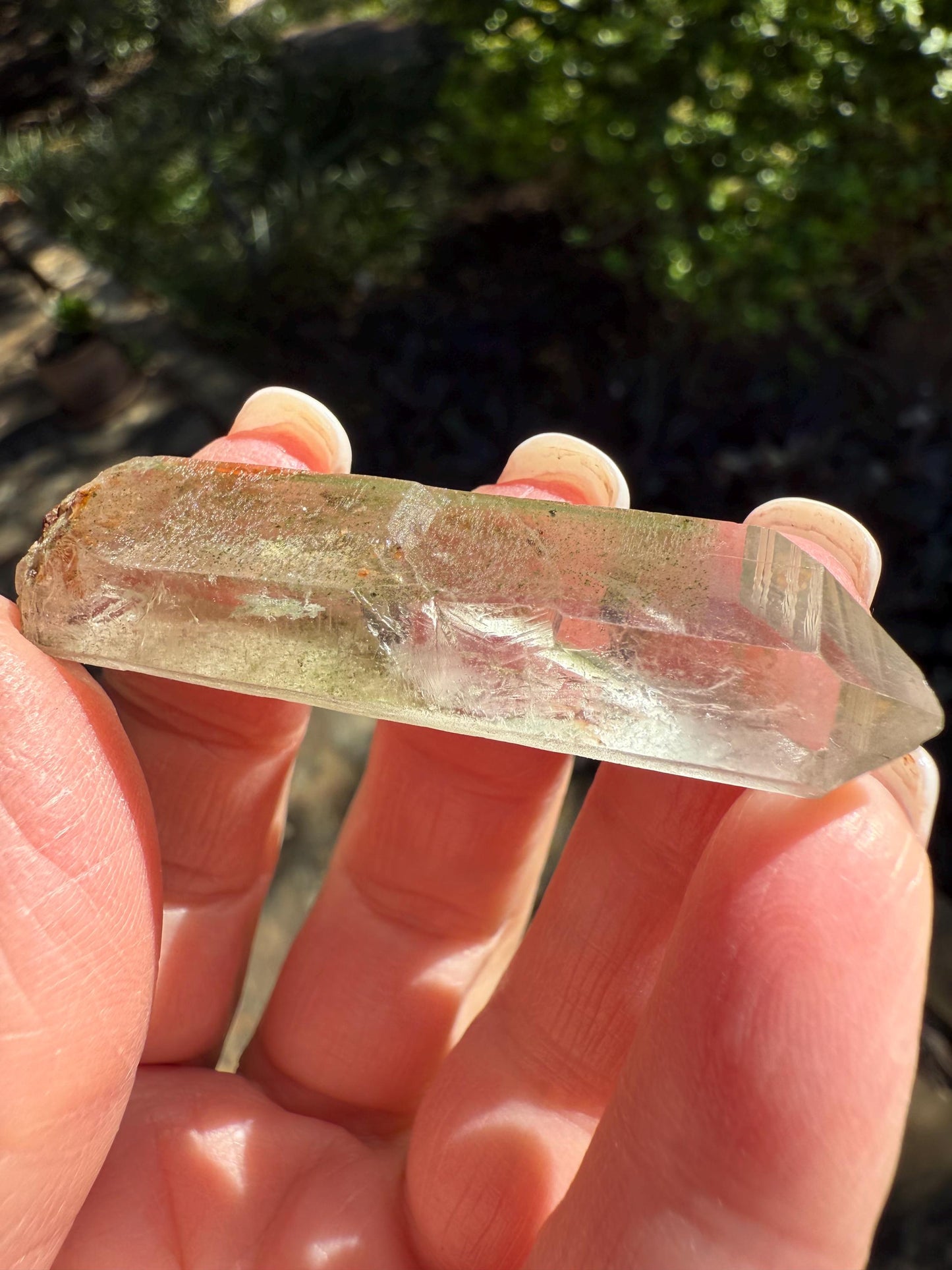 Banff-Blessed Pink & Mint DT Lemurian Wand, Rare, New, gift, 2.1”, crystal healing, high vibration crystals