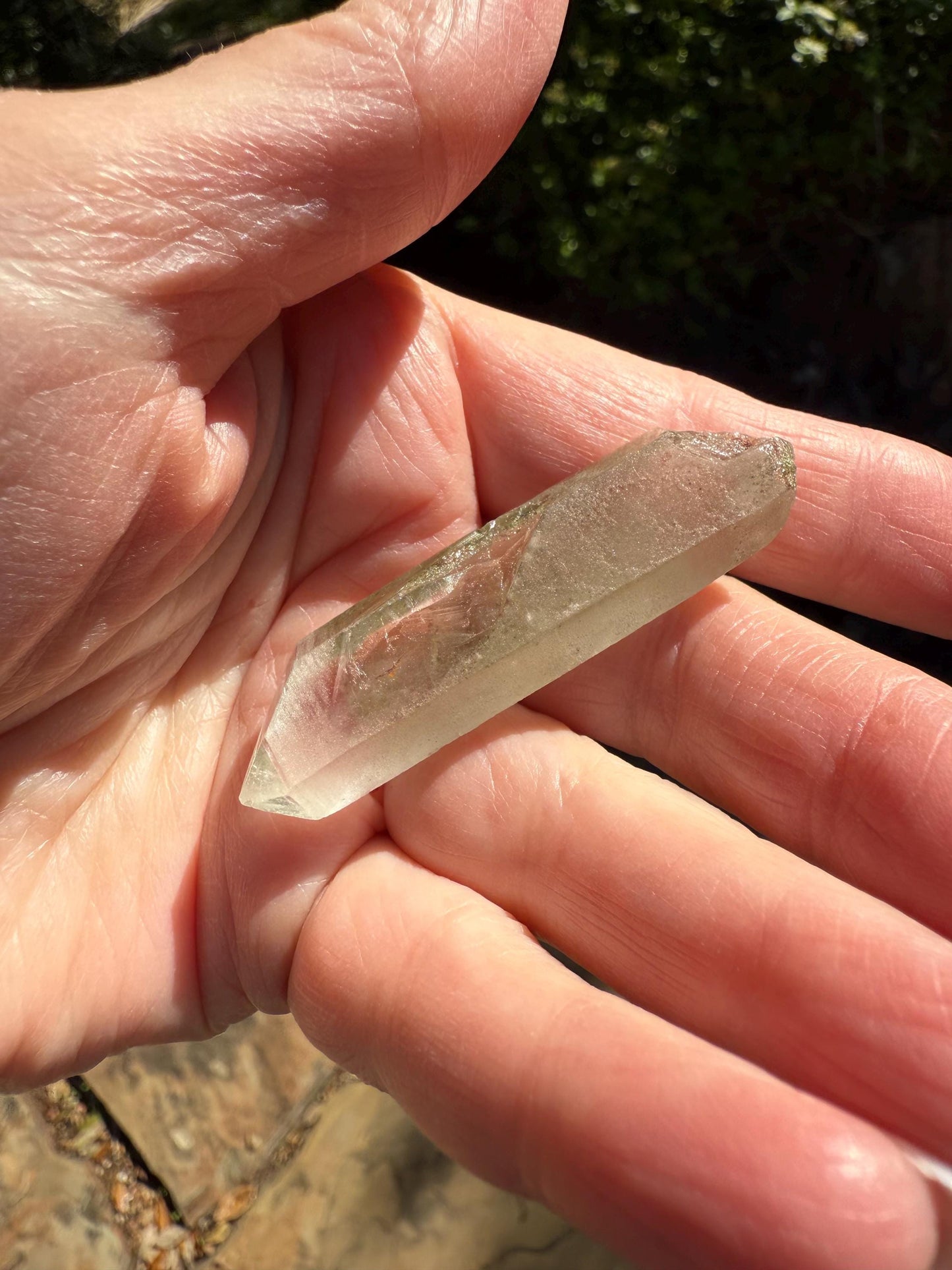 Banff-Blessed Pink & Mint DT Lemurian Wand, Rare, New, gift, 2.1”, crystal healing, high vibration crystals