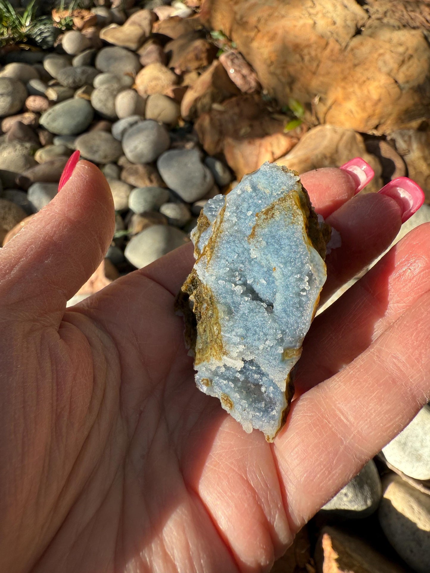 Blue Chalcedony Apophyllite with sparkle, celadonite, new, 2”, high vibration crystals, gifts, altar