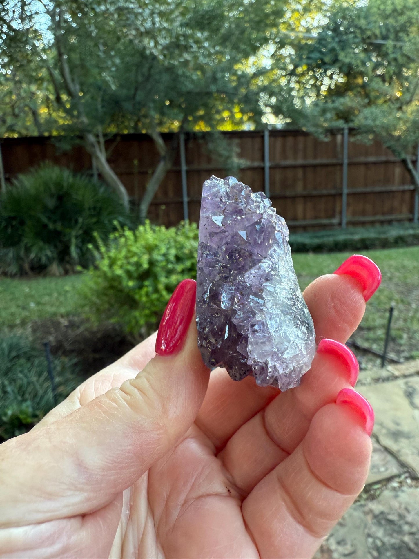 Lilac Purple Galaxy Stalactite Eye Amethyst Bed, 2.5”, altar, gift, crystals, high vibration crystals