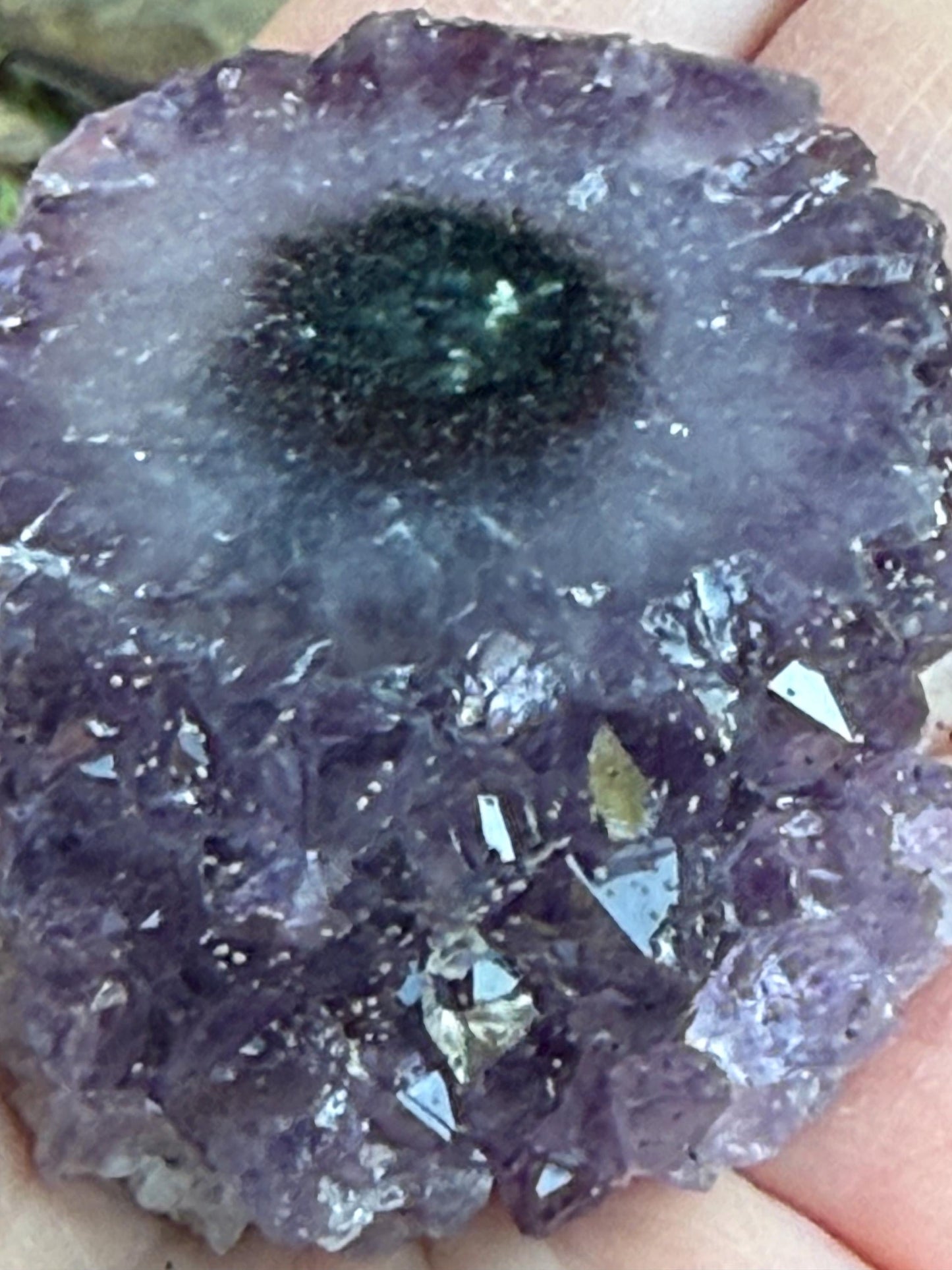 Lilac Purple Galaxy Stalactite Eye Amethyst Bed, 2.5”, altar, gift, crystals, high vibration crystals