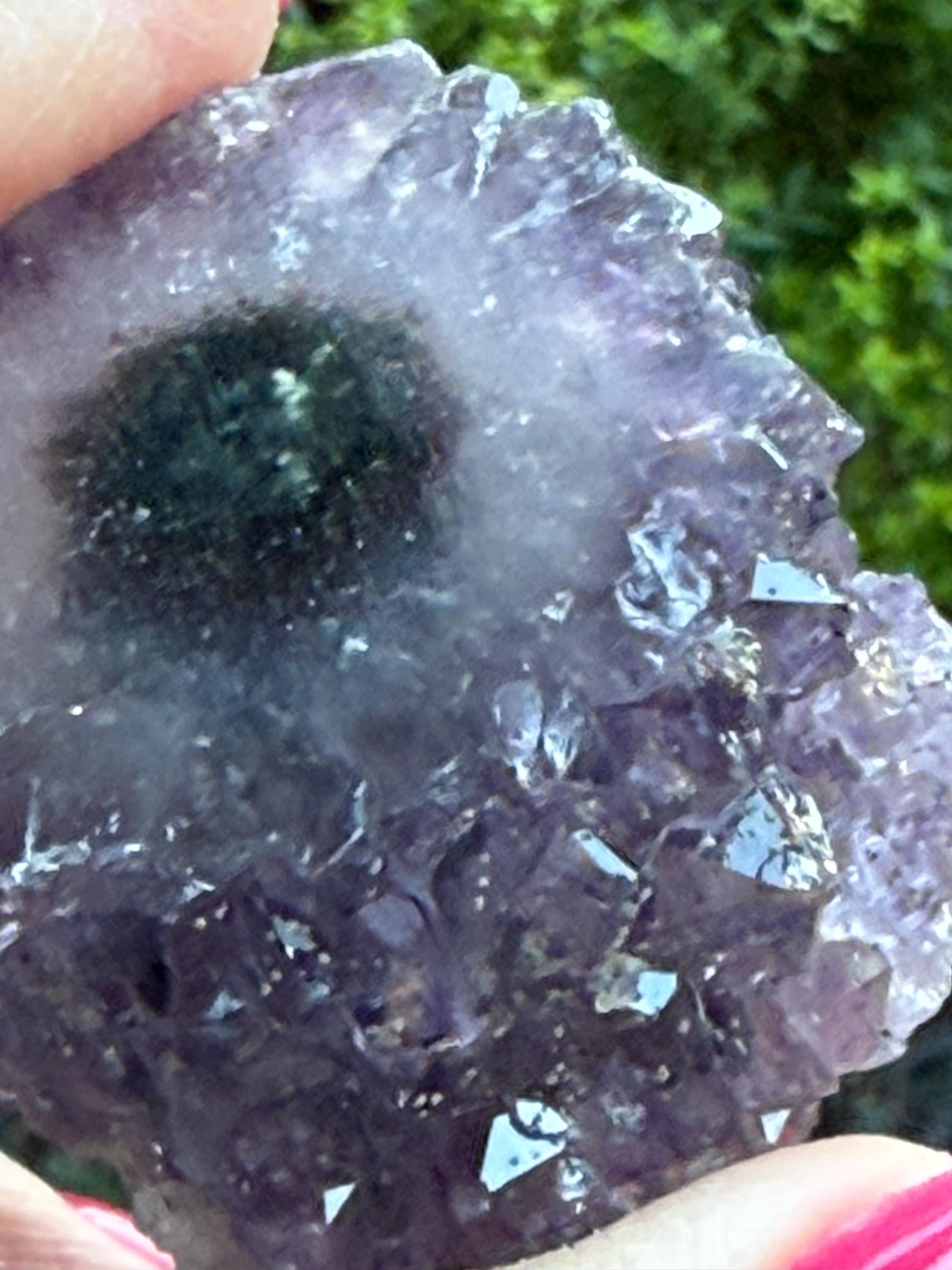 Lilac Purple Galaxy Stalactite Eye Amethyst Bed, 2.5”, altar, gift, crystals, high vibration crystals