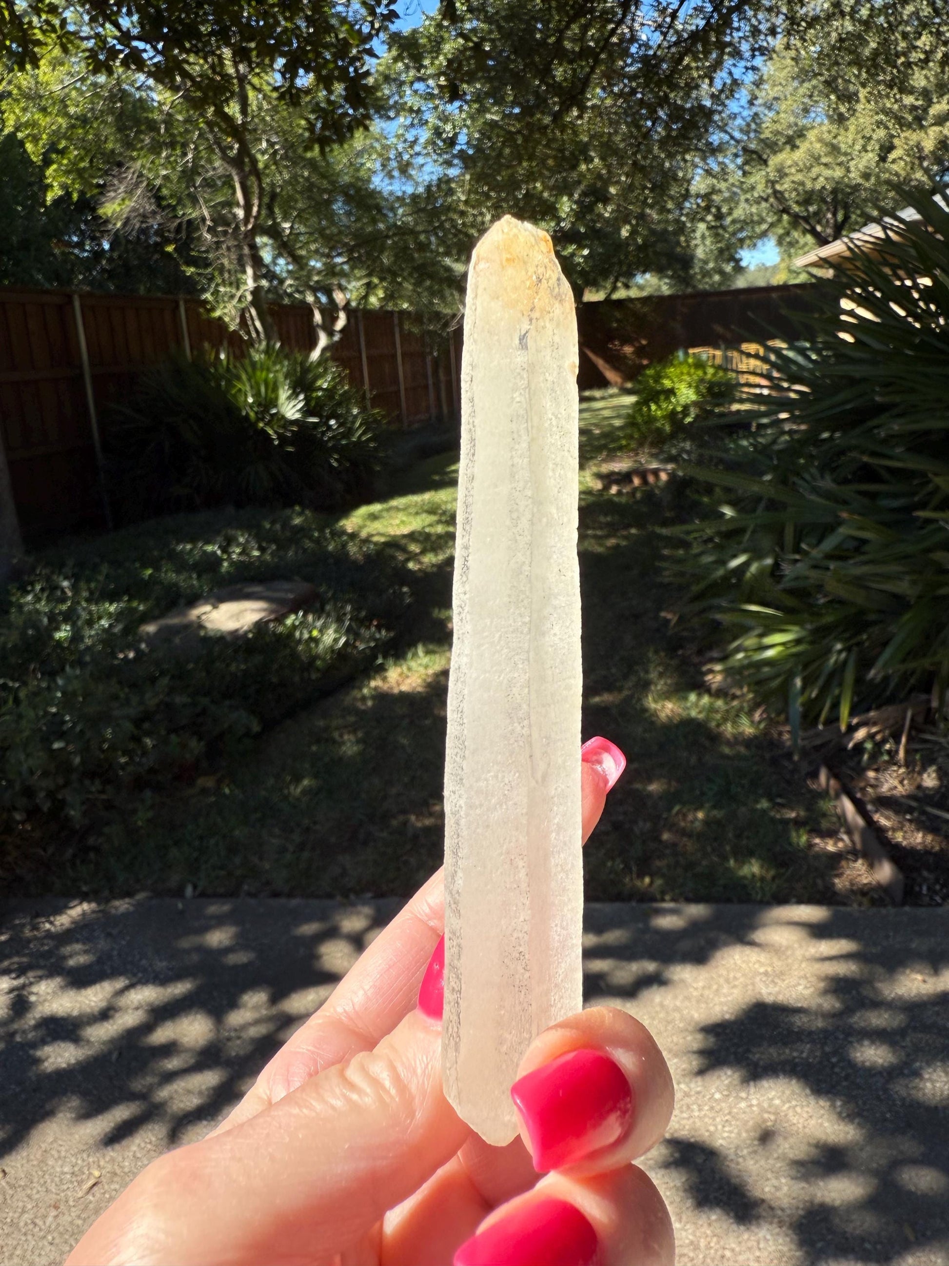 Divine Sugar DT Laser Singing Lemurian Wand 4.75”, New, gift, altar, high vibration crystals