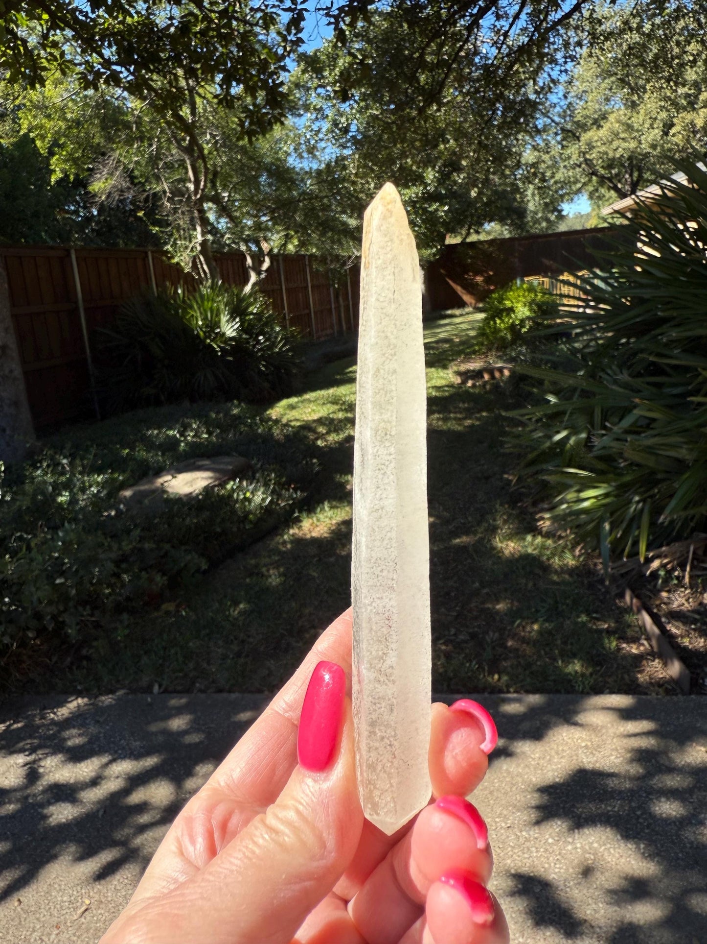 Divine Sugar DT Laser Singing Lemurian Wand 4.75”, New, gift, altar, high vibration crystals