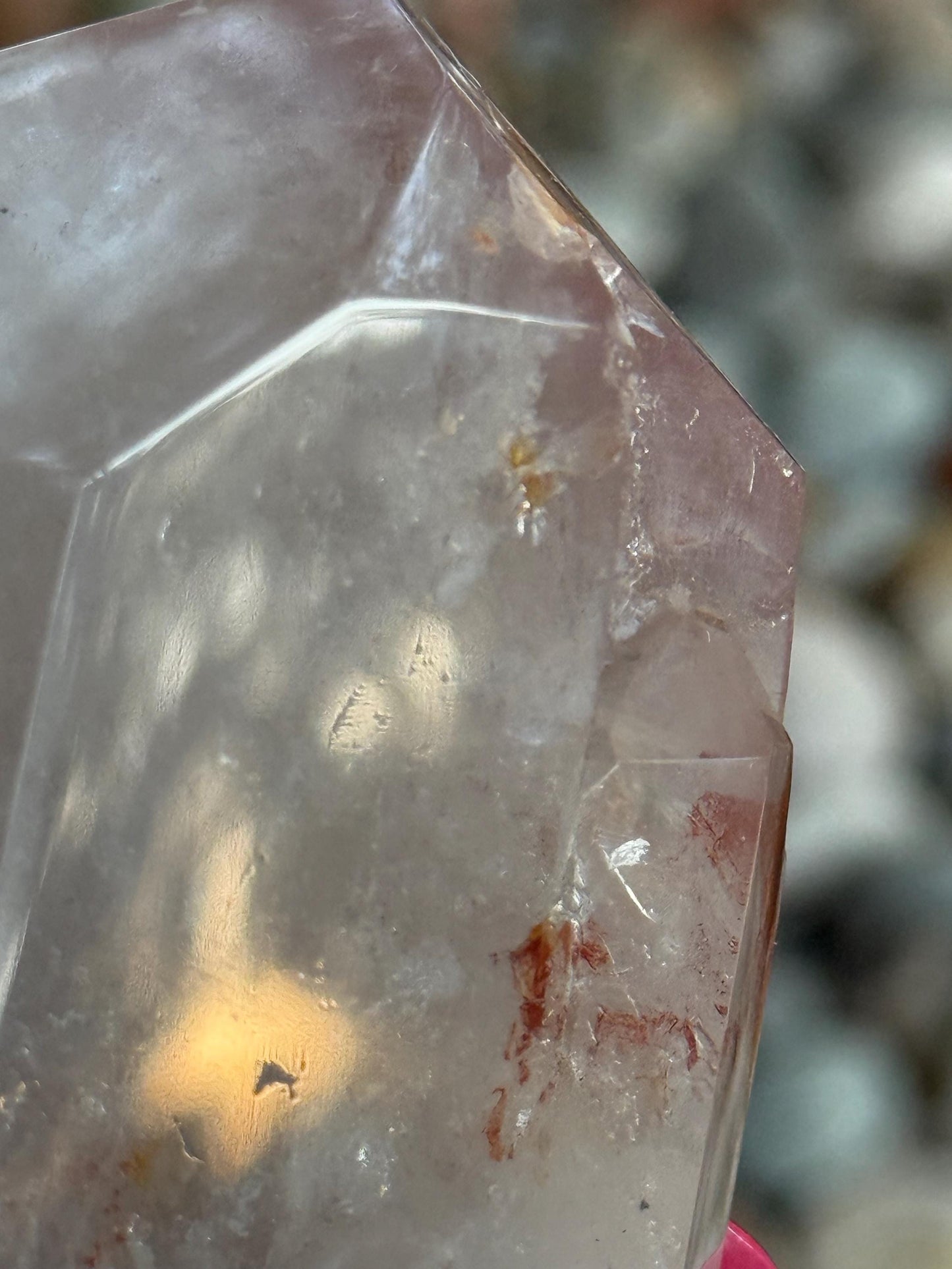 Stunning Rare Pink Lithium Lemurian, new, high quality, 3.25”, crystal healing, gift