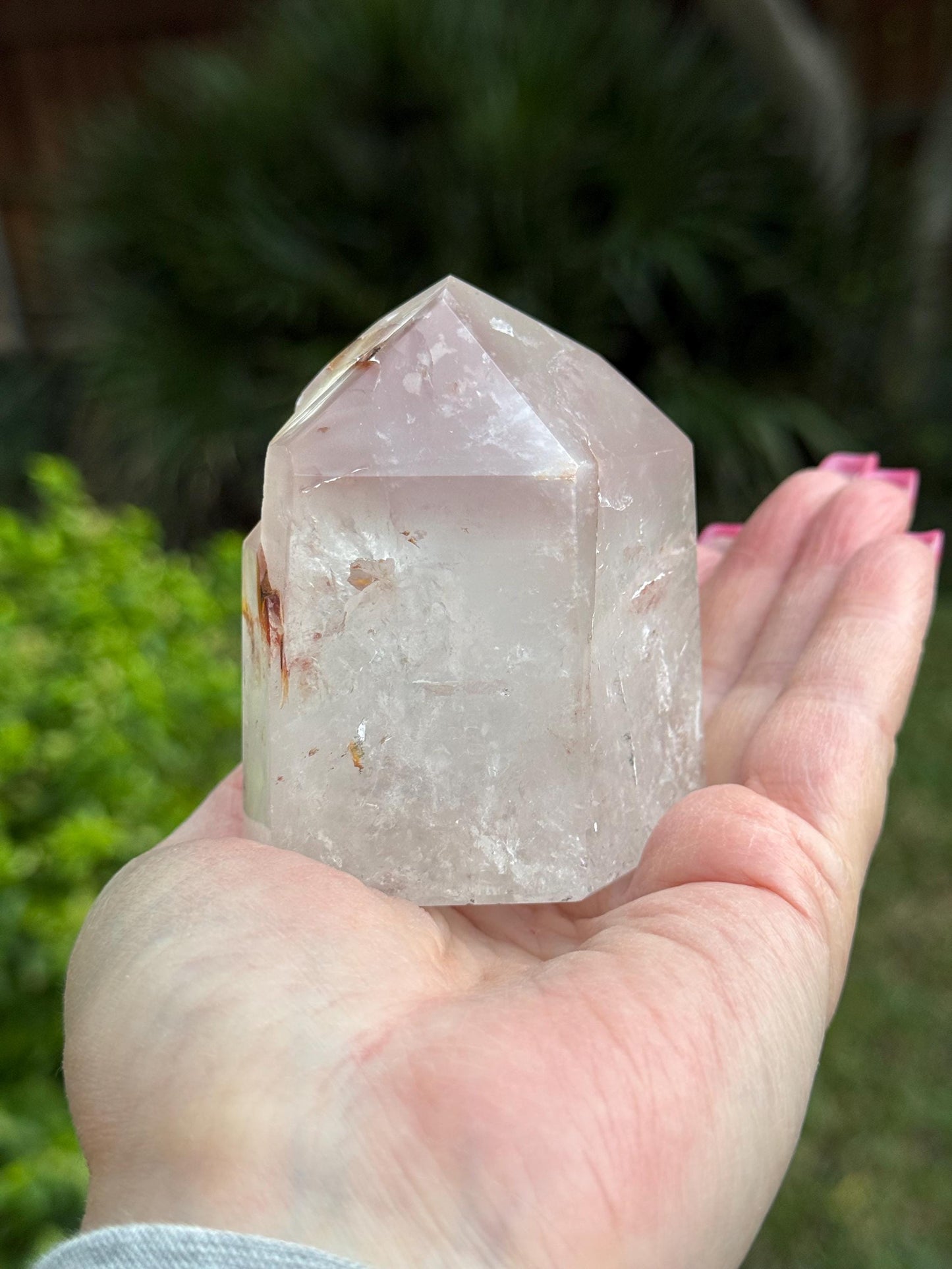 Stunning Rare Pink Lithium Lemurian, new, high quality, 3.25”, crystal healing, gift