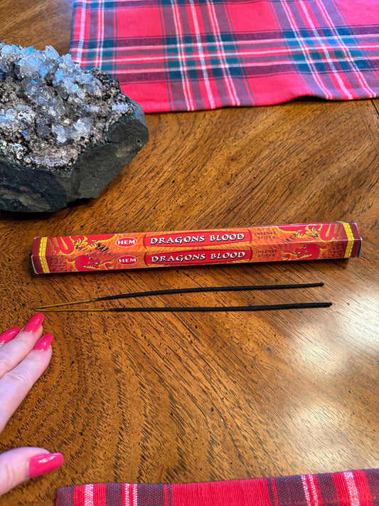 Dragons Blood Temple Incense, rose, temple incense, crystal healing, scent, 1 package