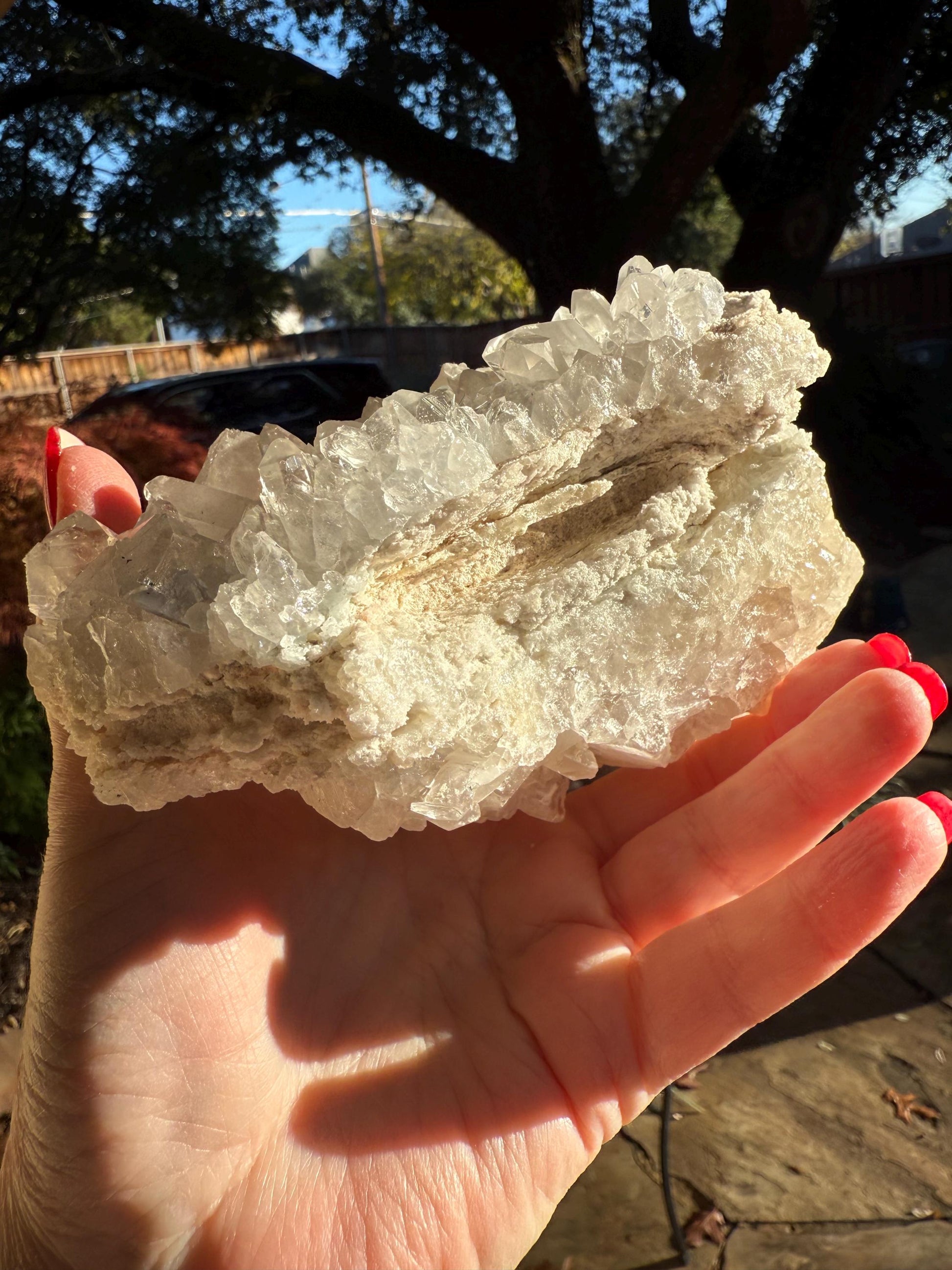 Large Dumortierite in Quartz cluster bed, gorgeous and so rare, Brazil, high vibration crystal healing