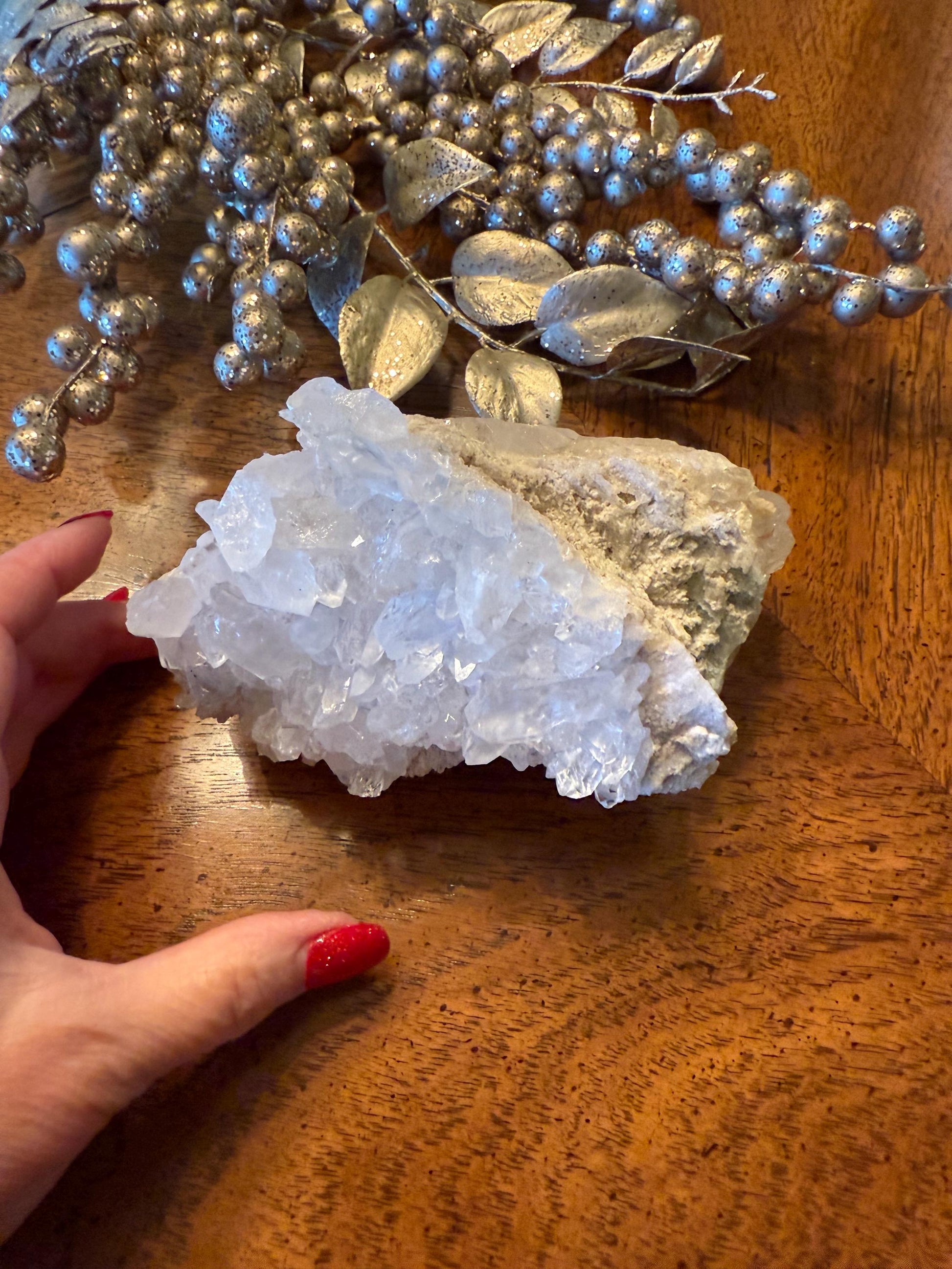 Large Dumortierite in Quartz cluster bed, gorgeous and so rare, Brazil, high vibration crystal healing