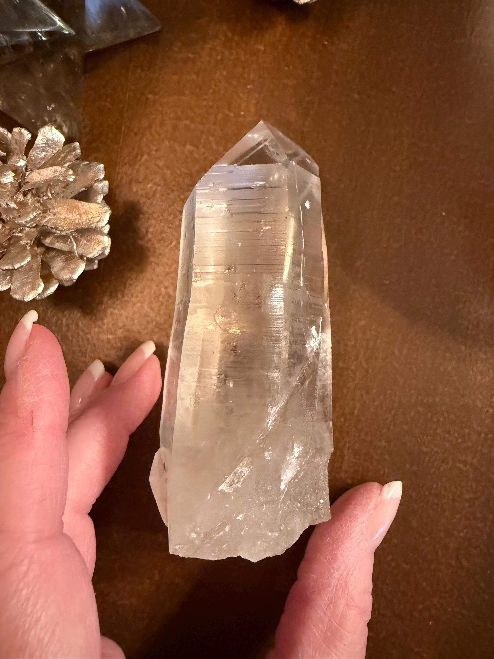 Rare Record Keeper Gold Twin Lemurian, new, high quality, 4”, crystal healing, gift